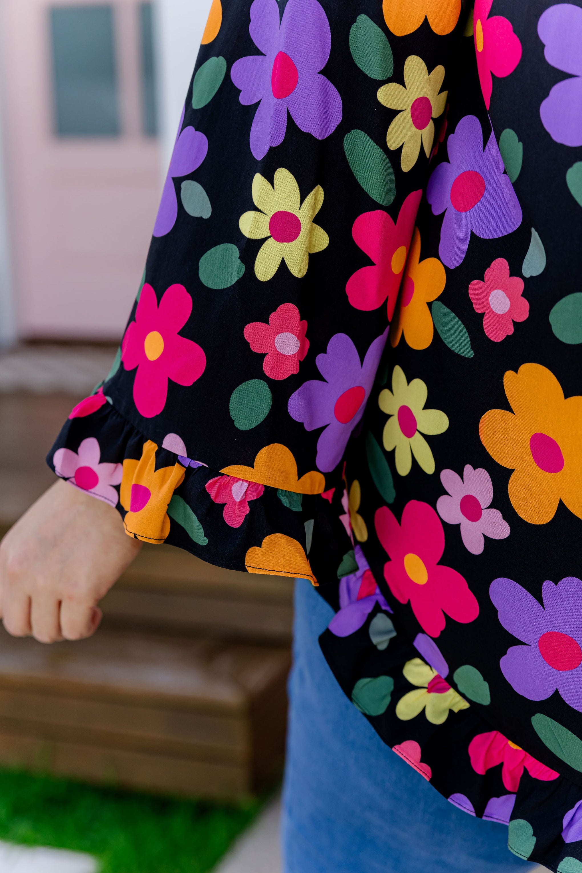 Natalie Long Sleeve Top in Bloomie