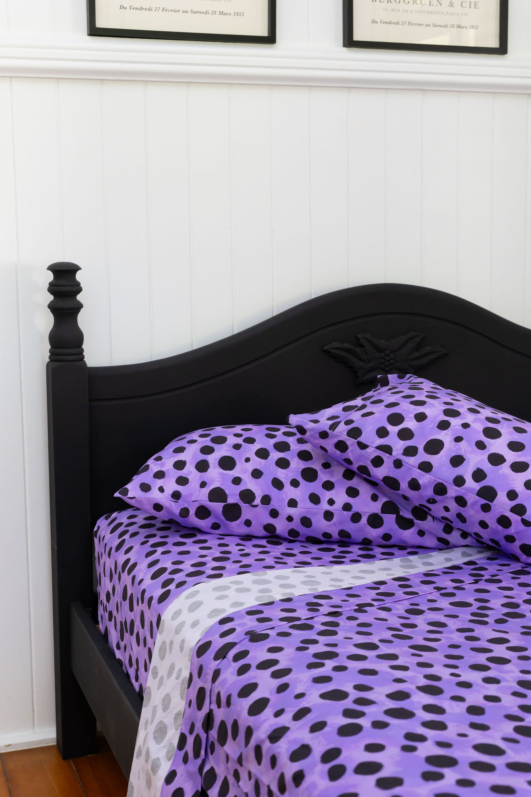 Sheet Set in Purple Cheetah by Kasey Rainbow