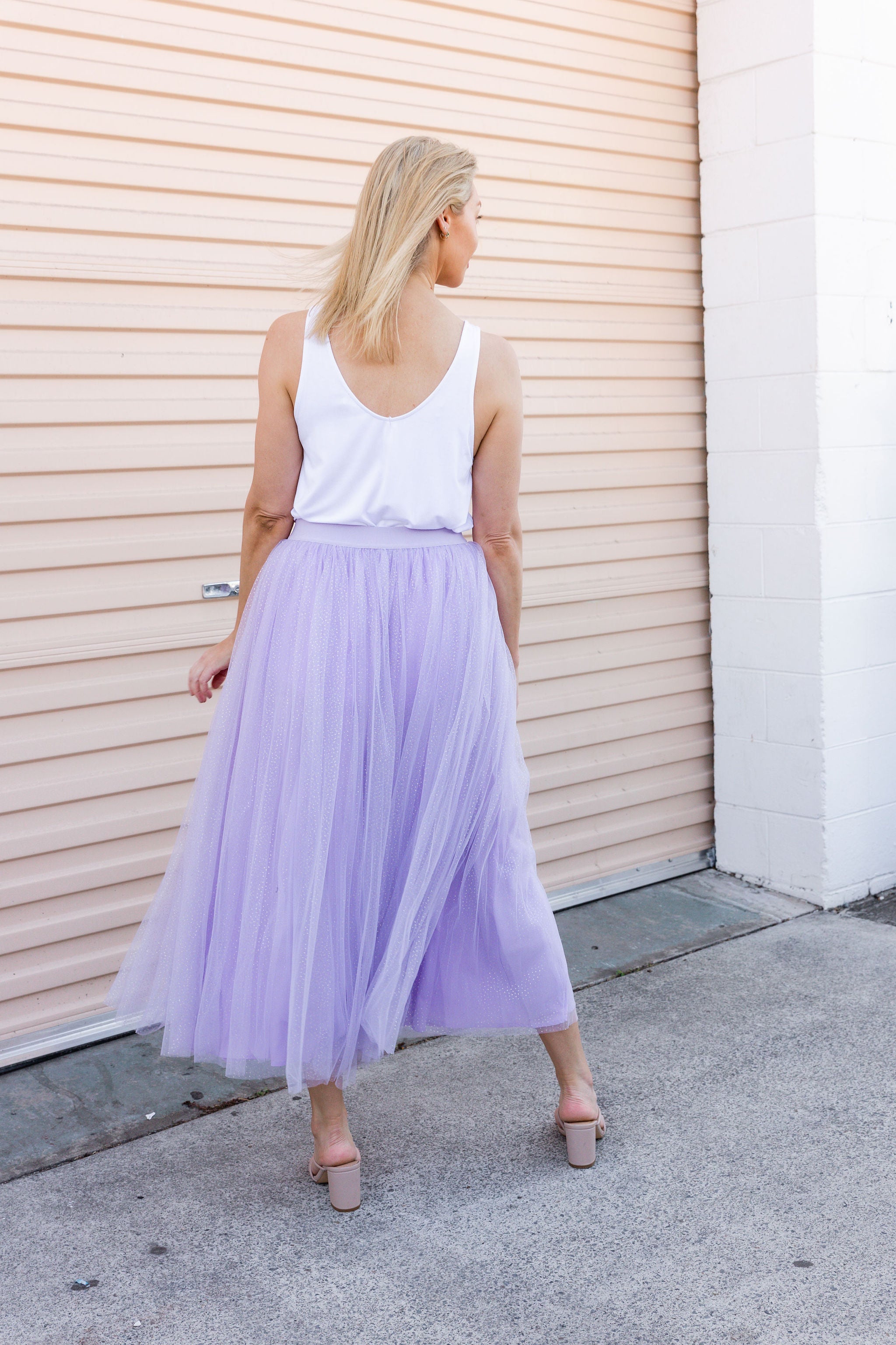 Tulle maxi shop skirt lilac