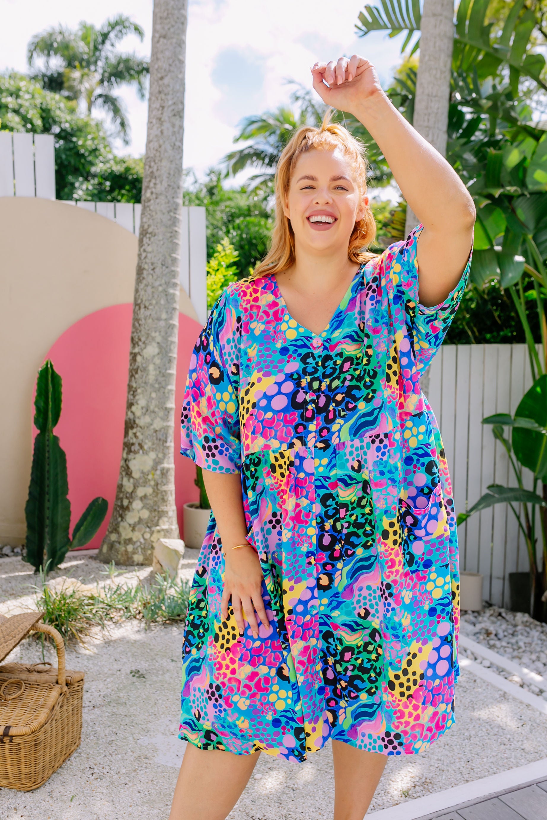 Disco Dress in Electric Leopard by Kasey Rainbow