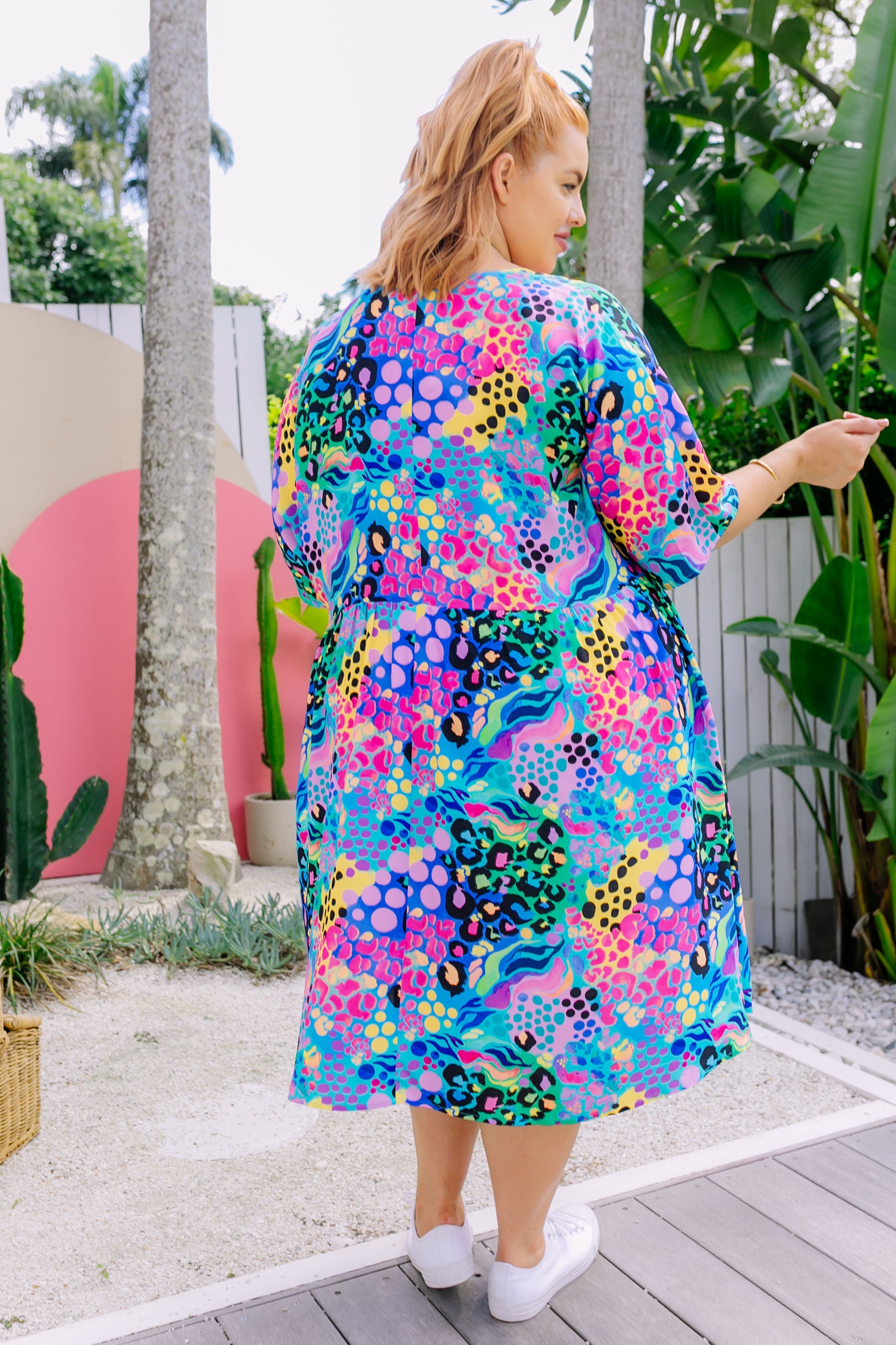 Disco Dress in Electric Leopard by Kasey Rainbow