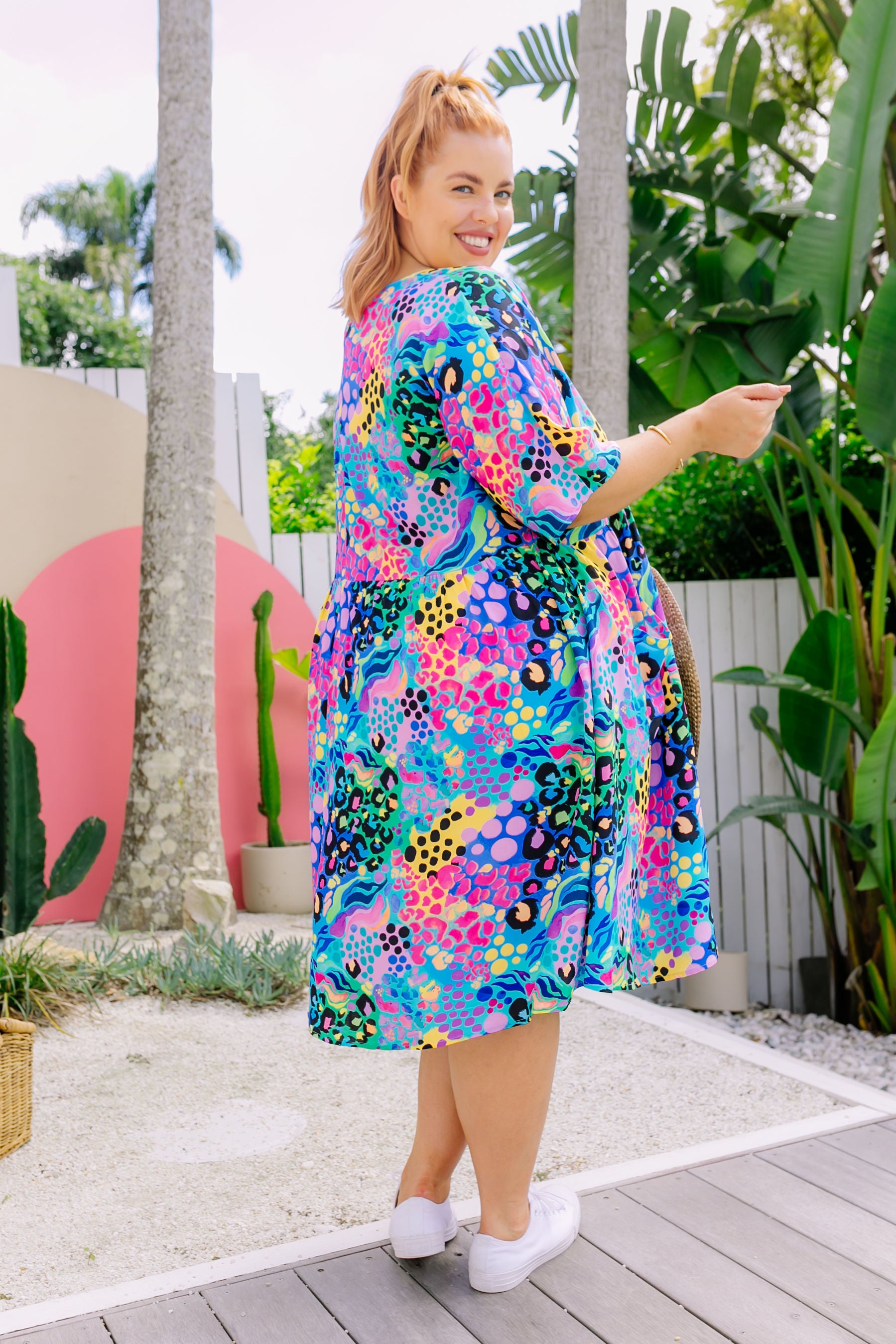 Disco Dress in Electric Leopard by Kasey Rainbow