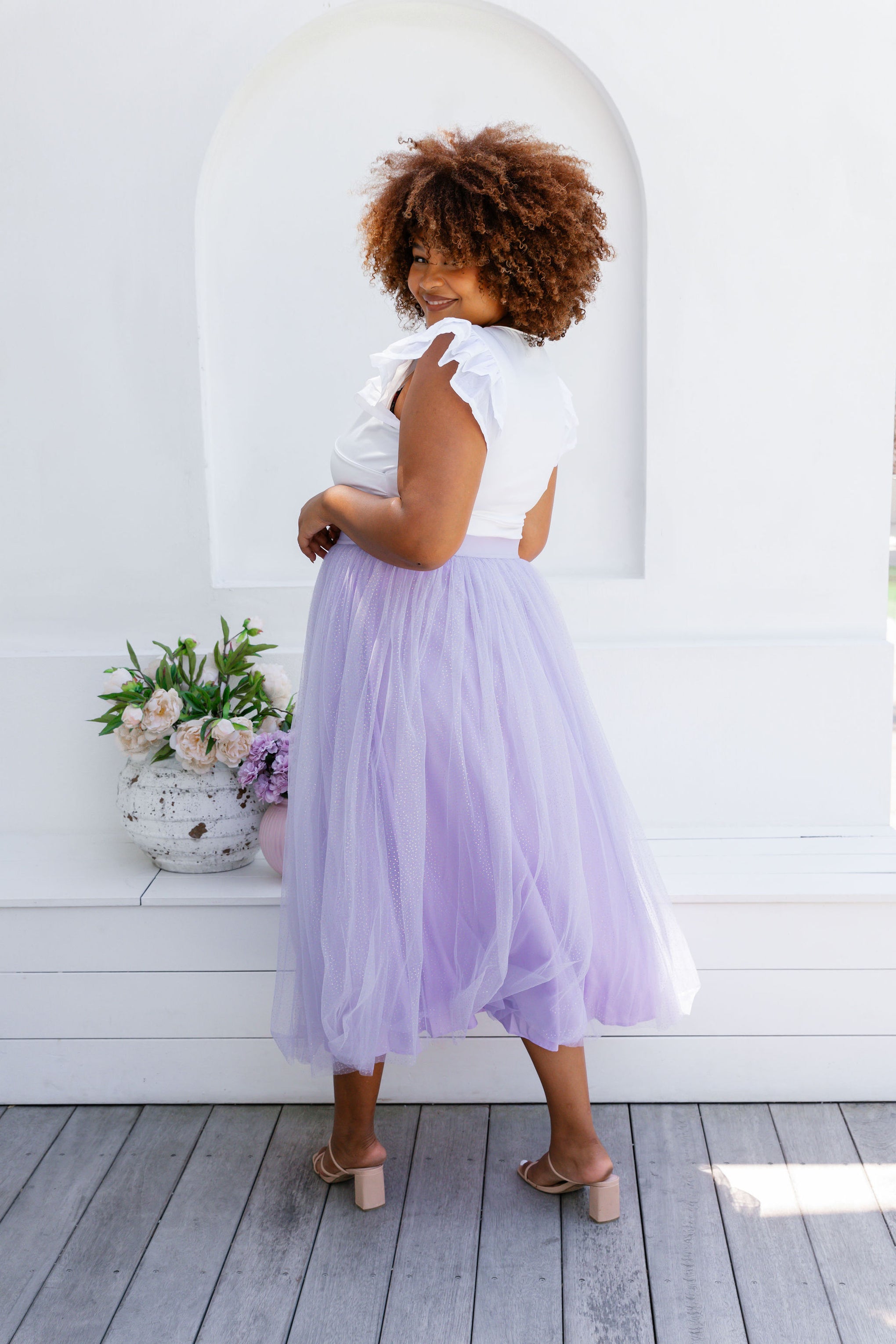 Selena Tulle Skirt in Lilac Shimmer – Proud Poppy Clothing