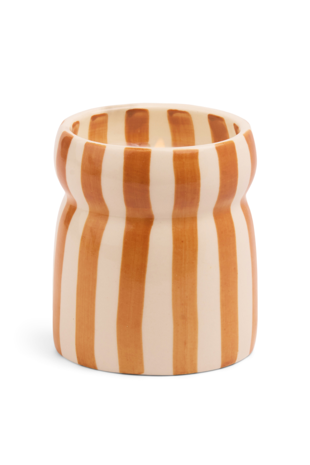 Cabana 6.5oz/184g Rust Stripped Ceramic Candle - Sienna Sunset Boxed