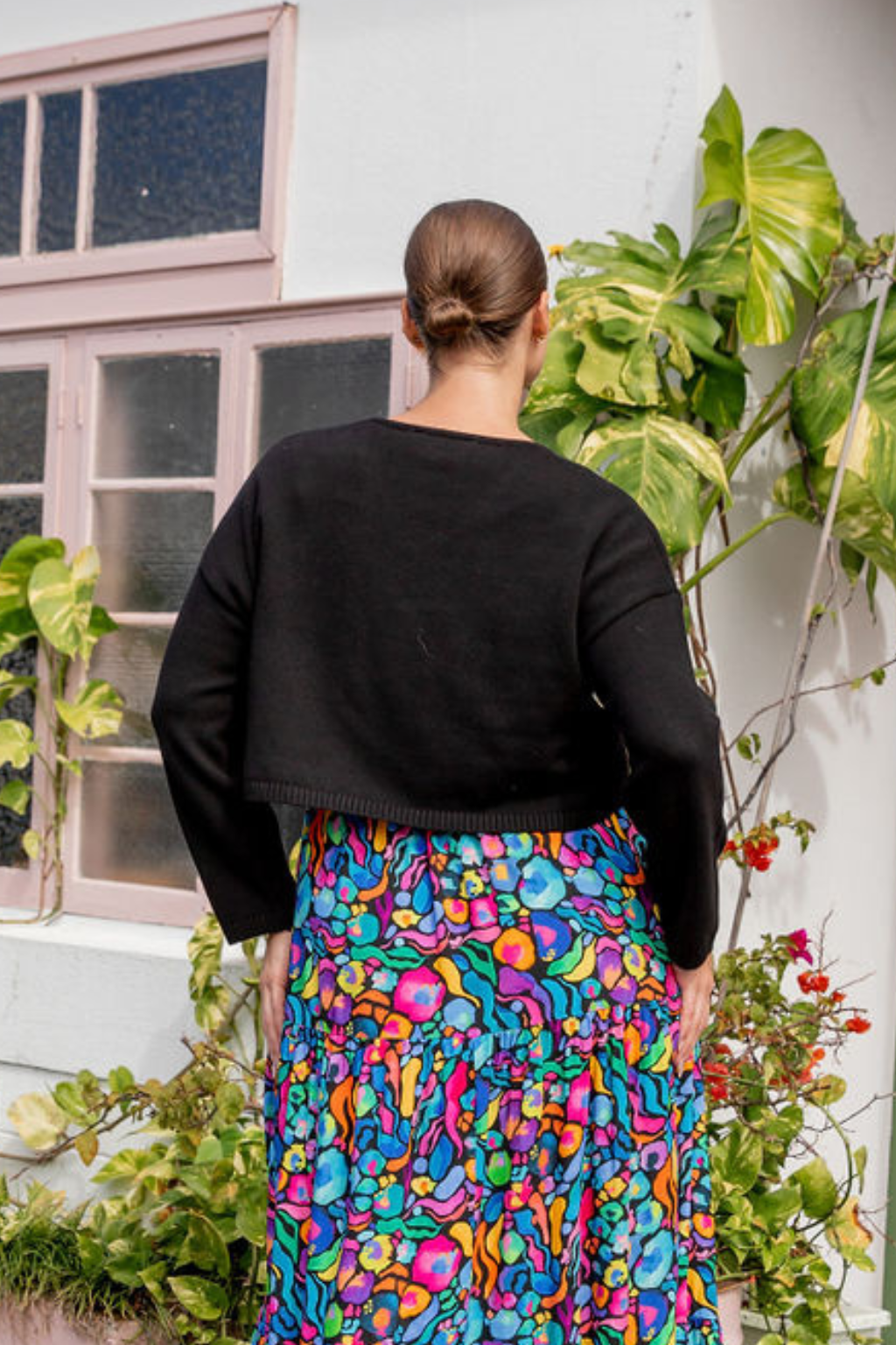 Blakely Crop Knit In Black
