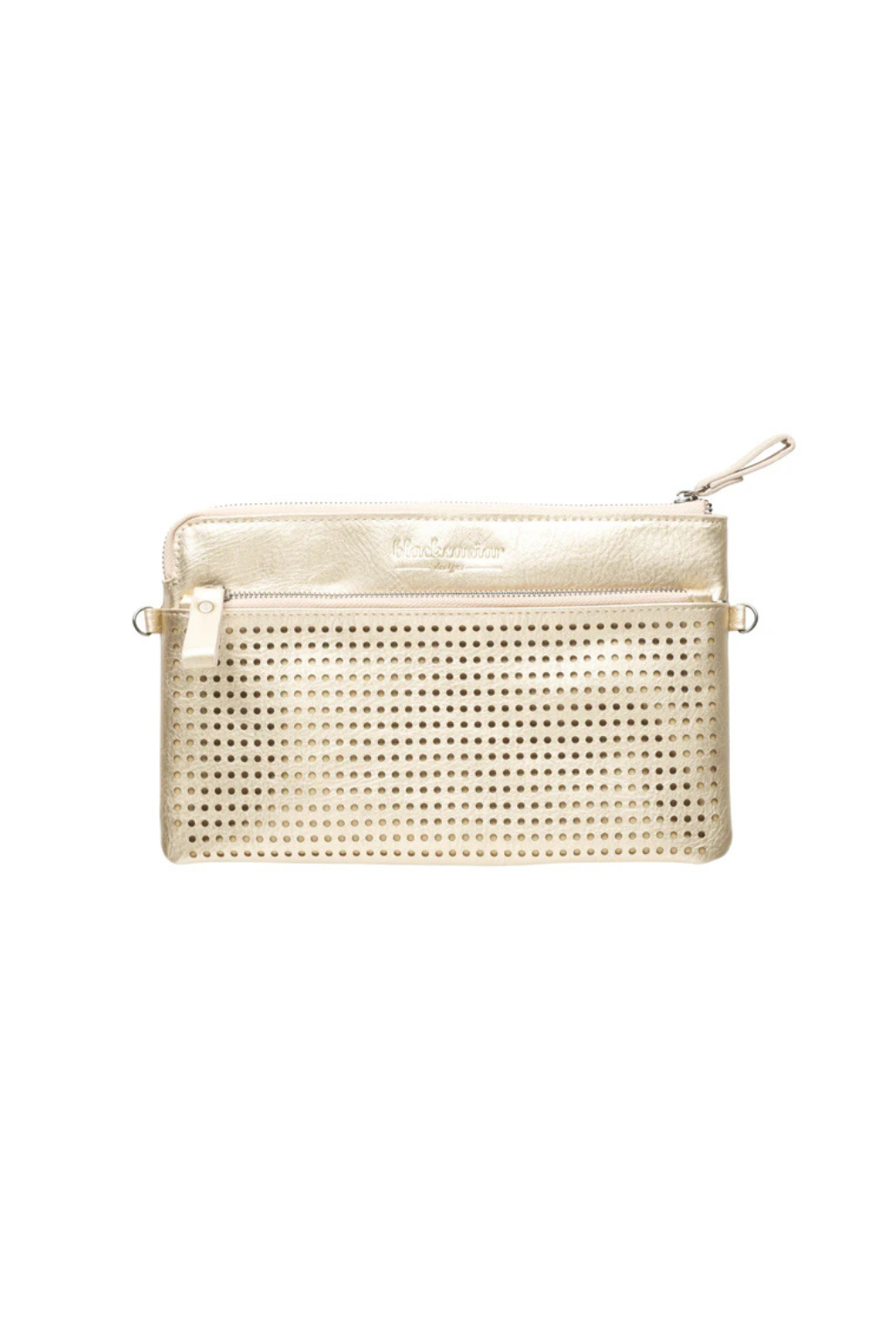 Nina Gold Crossbody/Clutch Bag by Black Caviar
