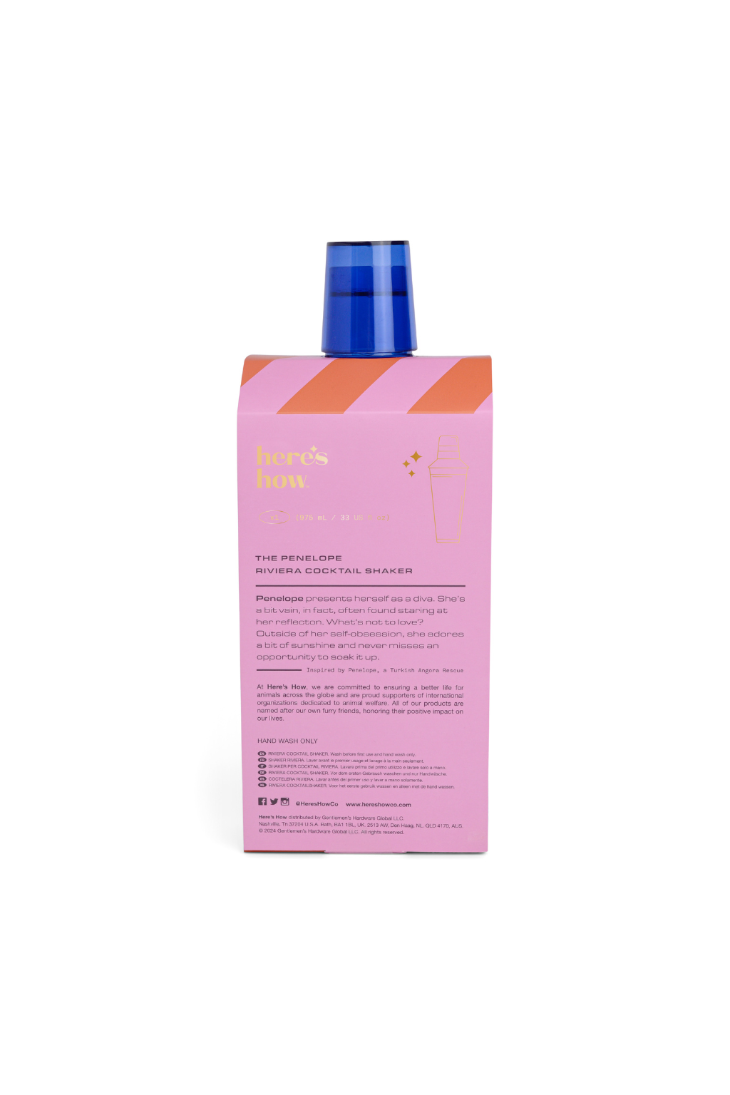 Penelope Cocktail Shaker - Cobalt