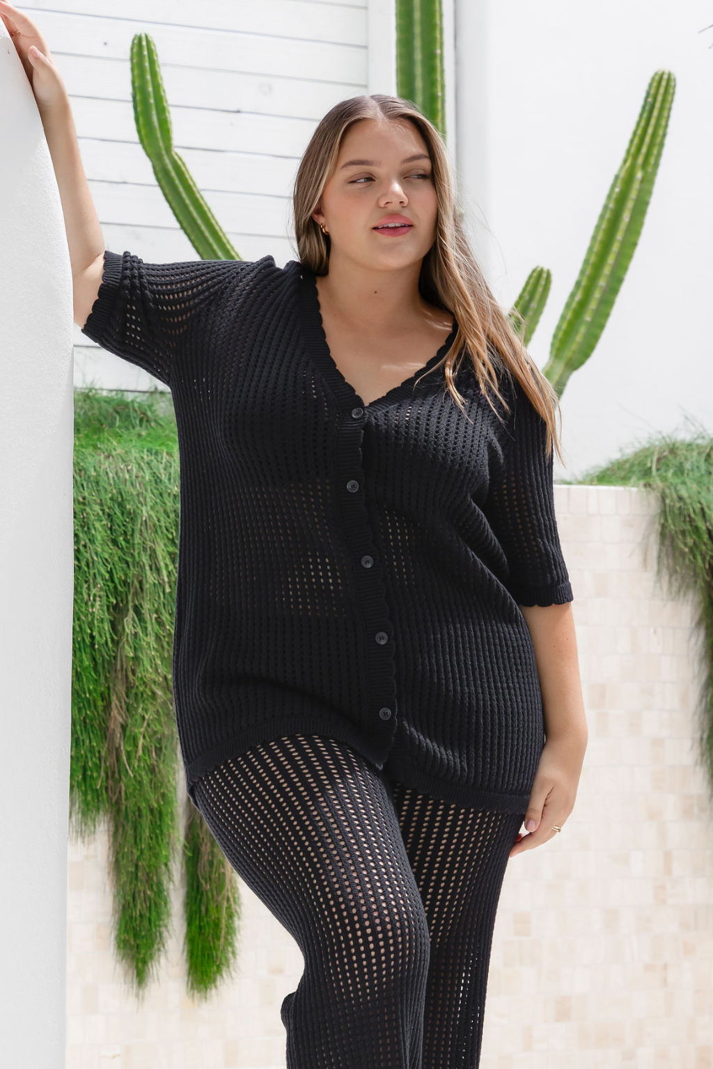 Harry Knit Top in Black