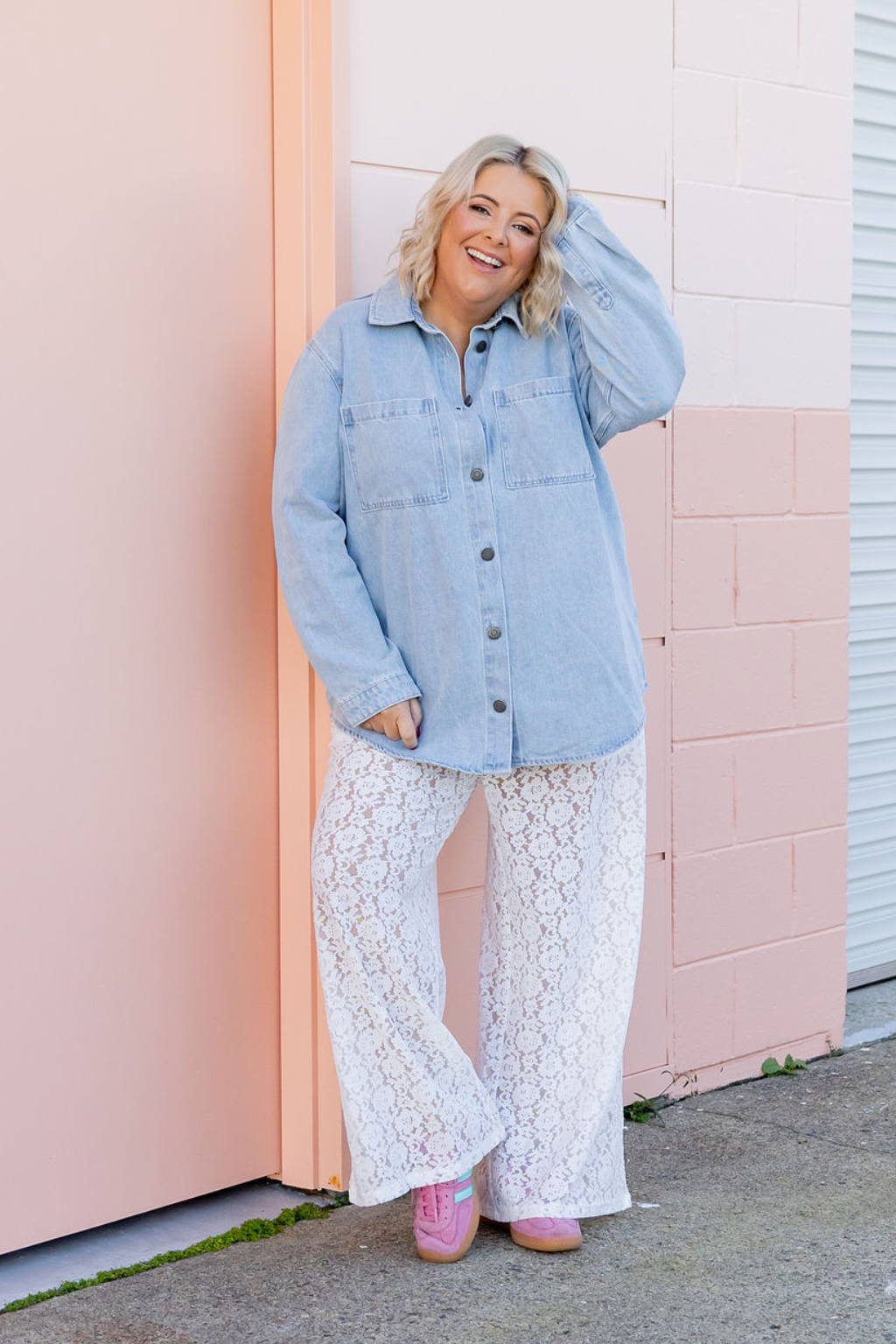 Honey Lace Pant in White
