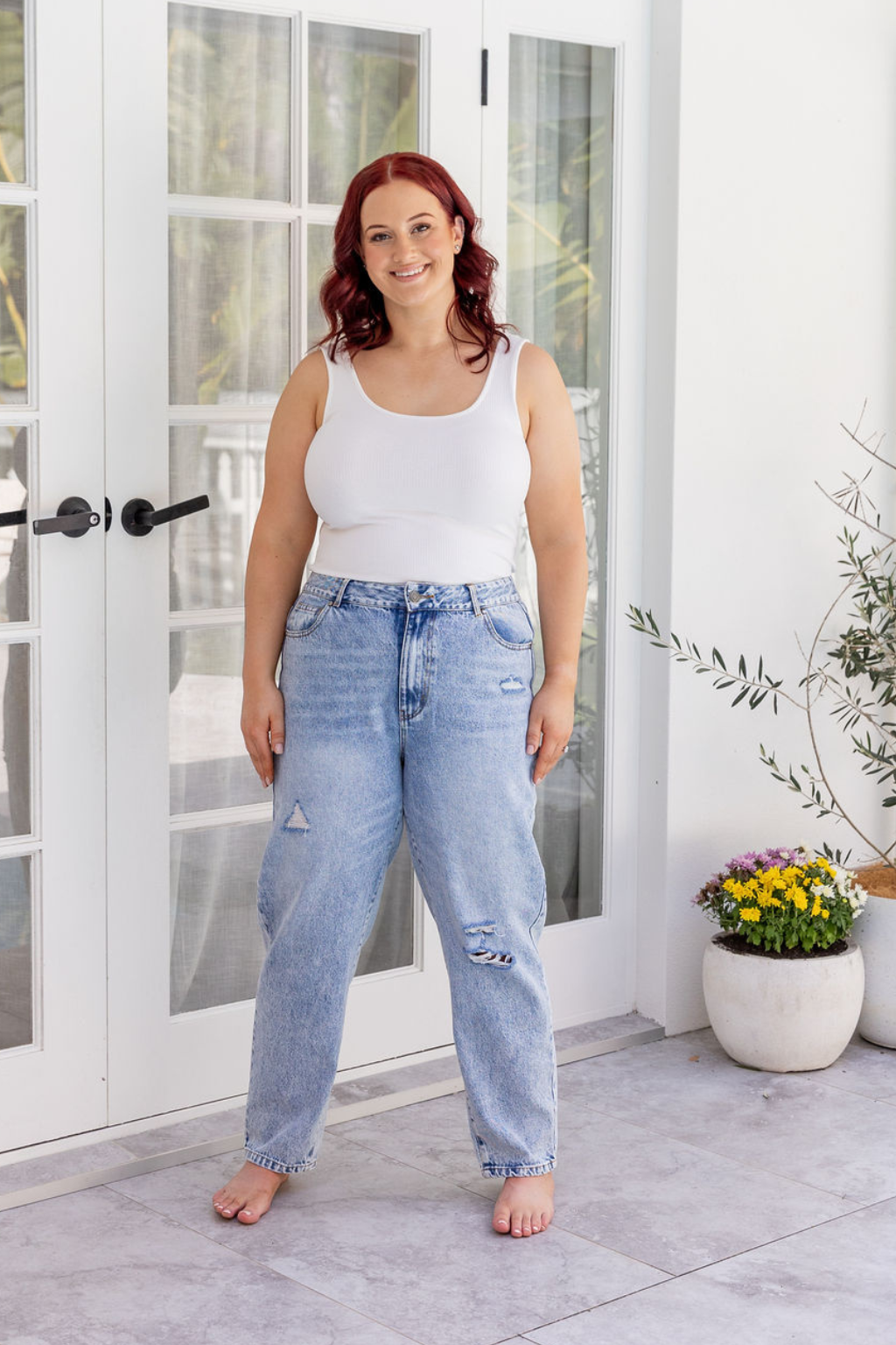 Cerys Jeans in Light Blue Acid Wash