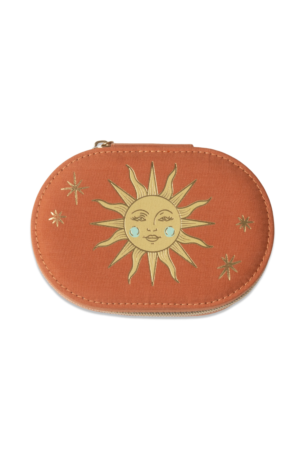 Oval Jewelry Case - Terracotta Sun