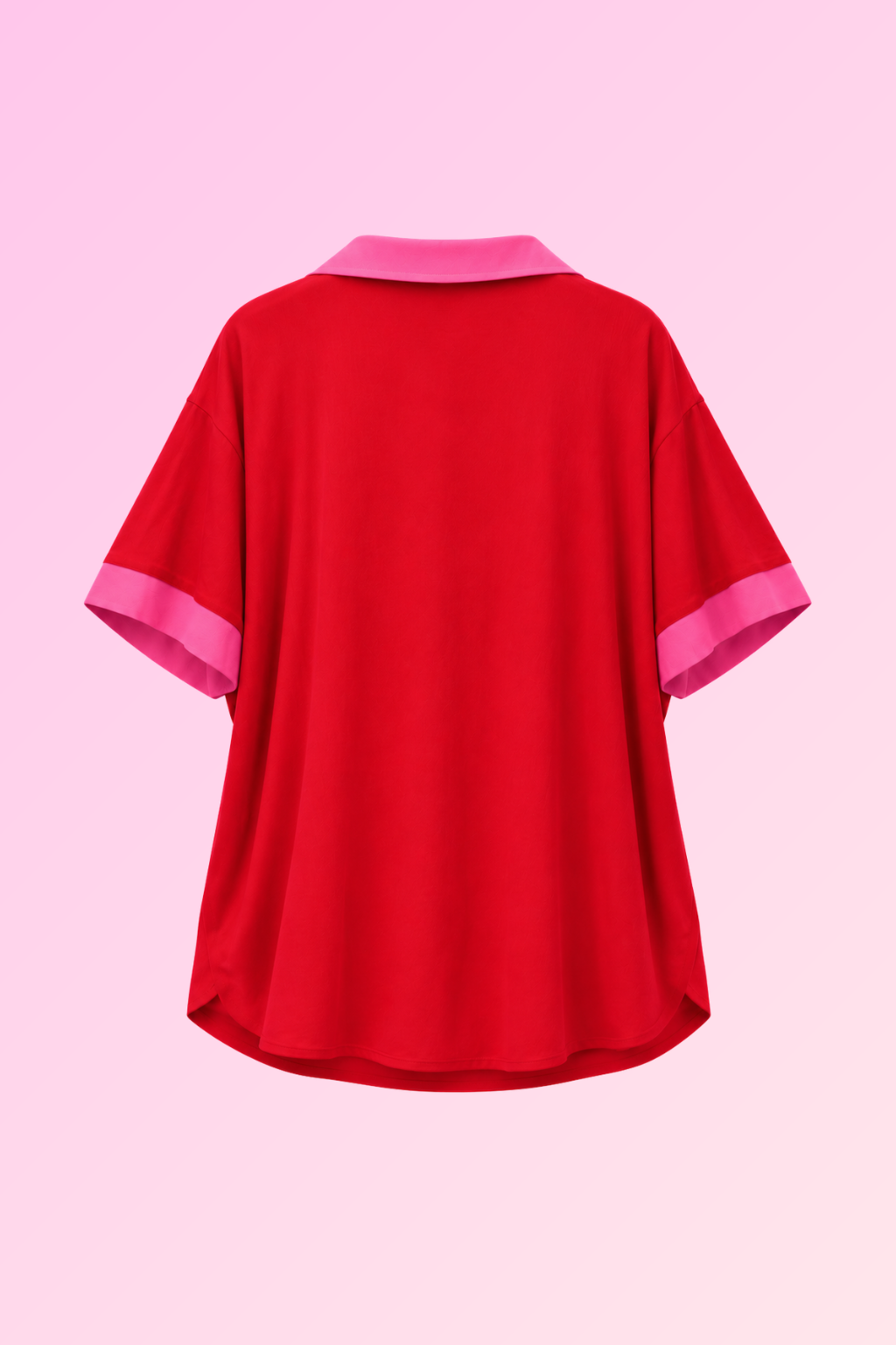 Samara Contrast Shirt in Red/Pink