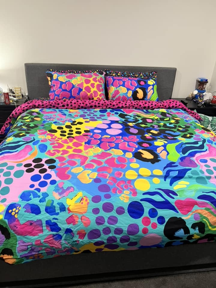 Sleep Bright Electric Leopard Quilt Cover Set by Kasey Rainbow