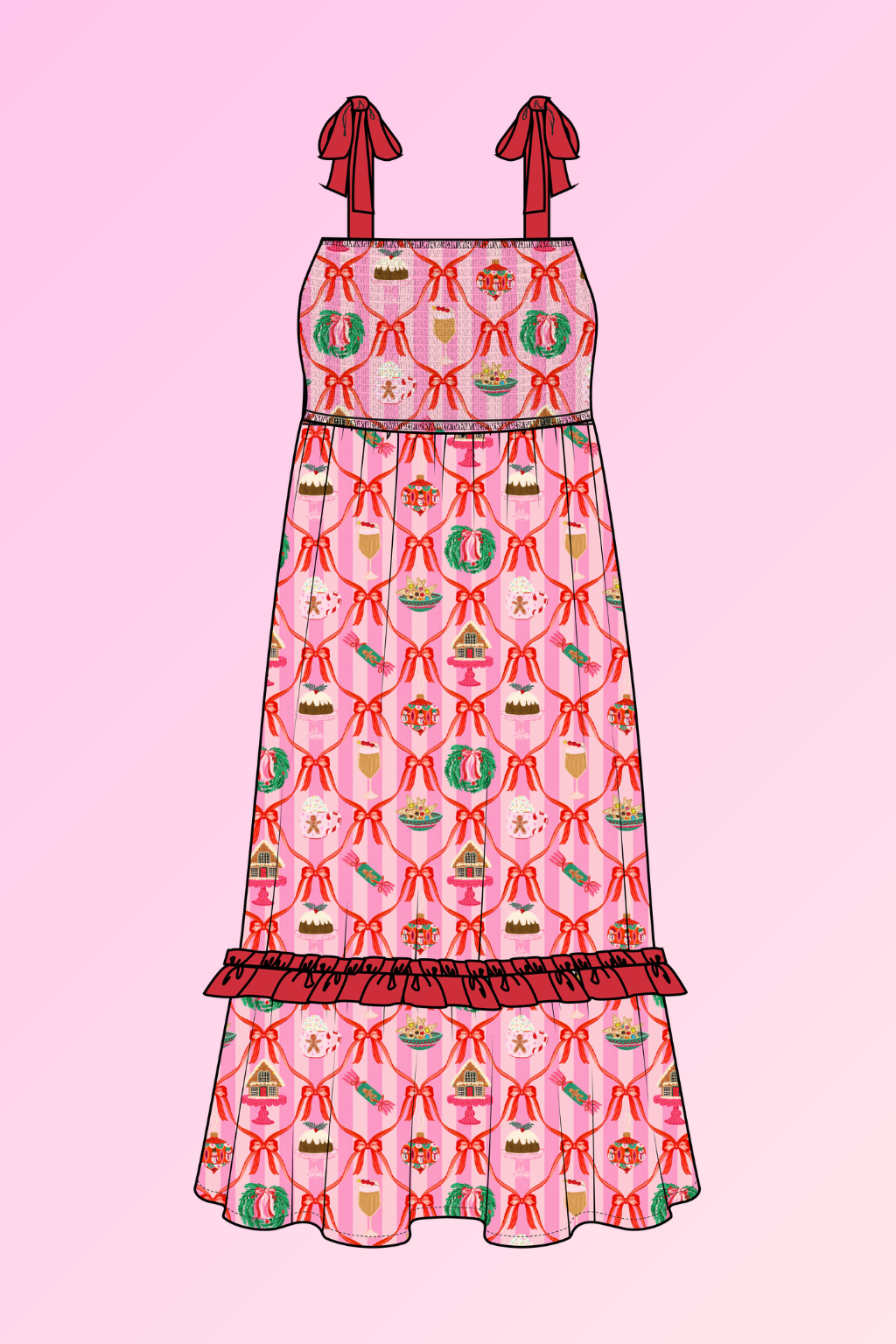 Sherrie Maxi Dress in Festive Vibes