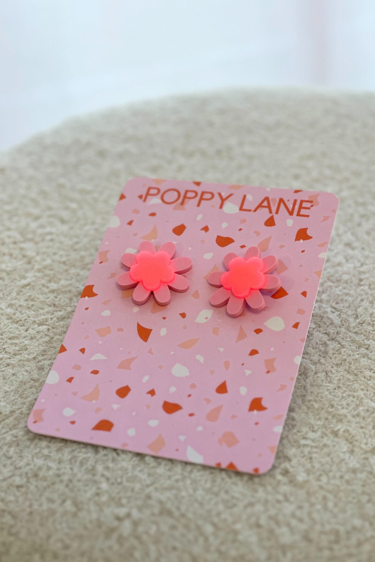 Sunburst Pink Stud Earrings