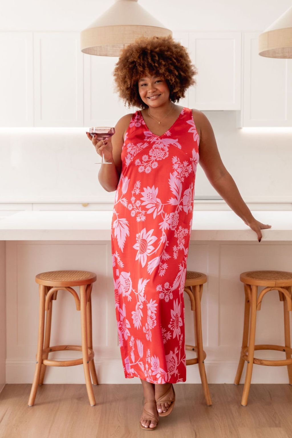 Belle Dress in Pink Thistle