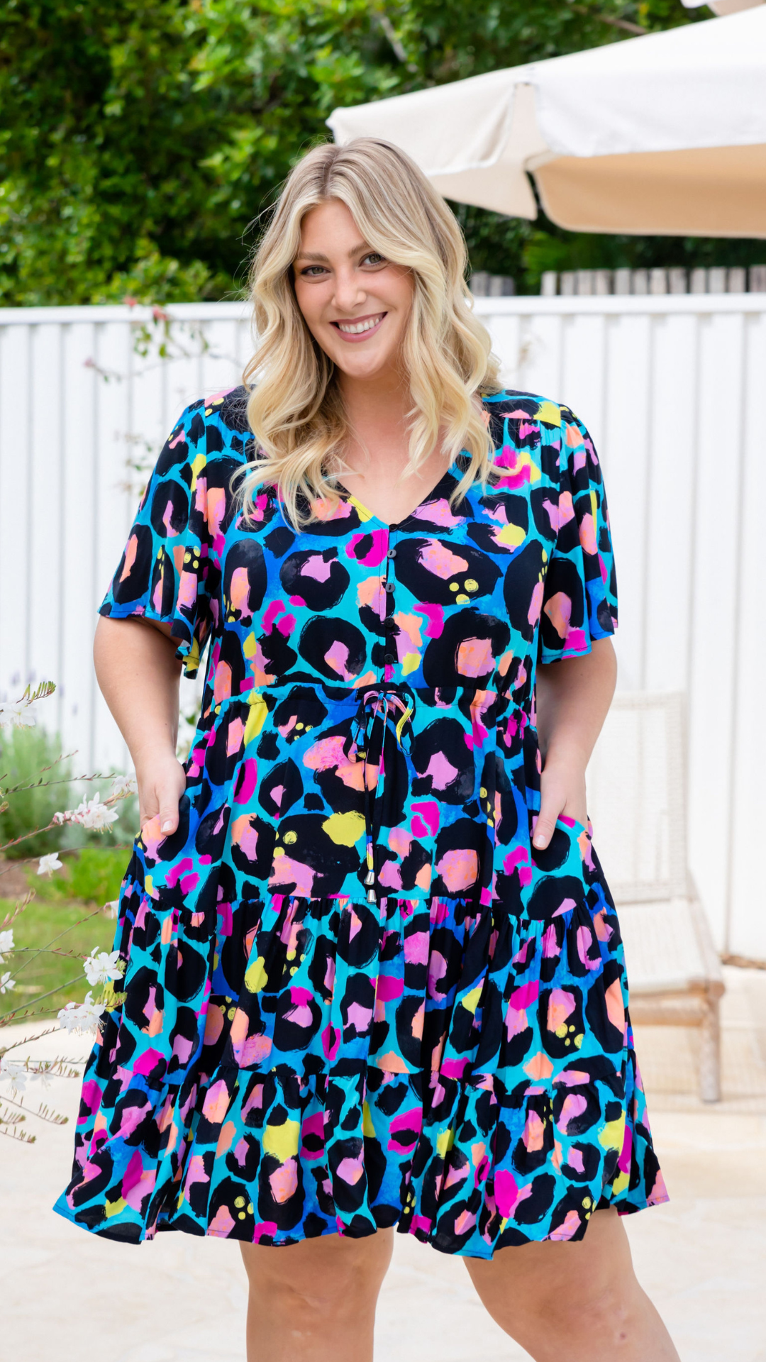 Charlie Dress by Kasey Leopard by Kasey Rainbow