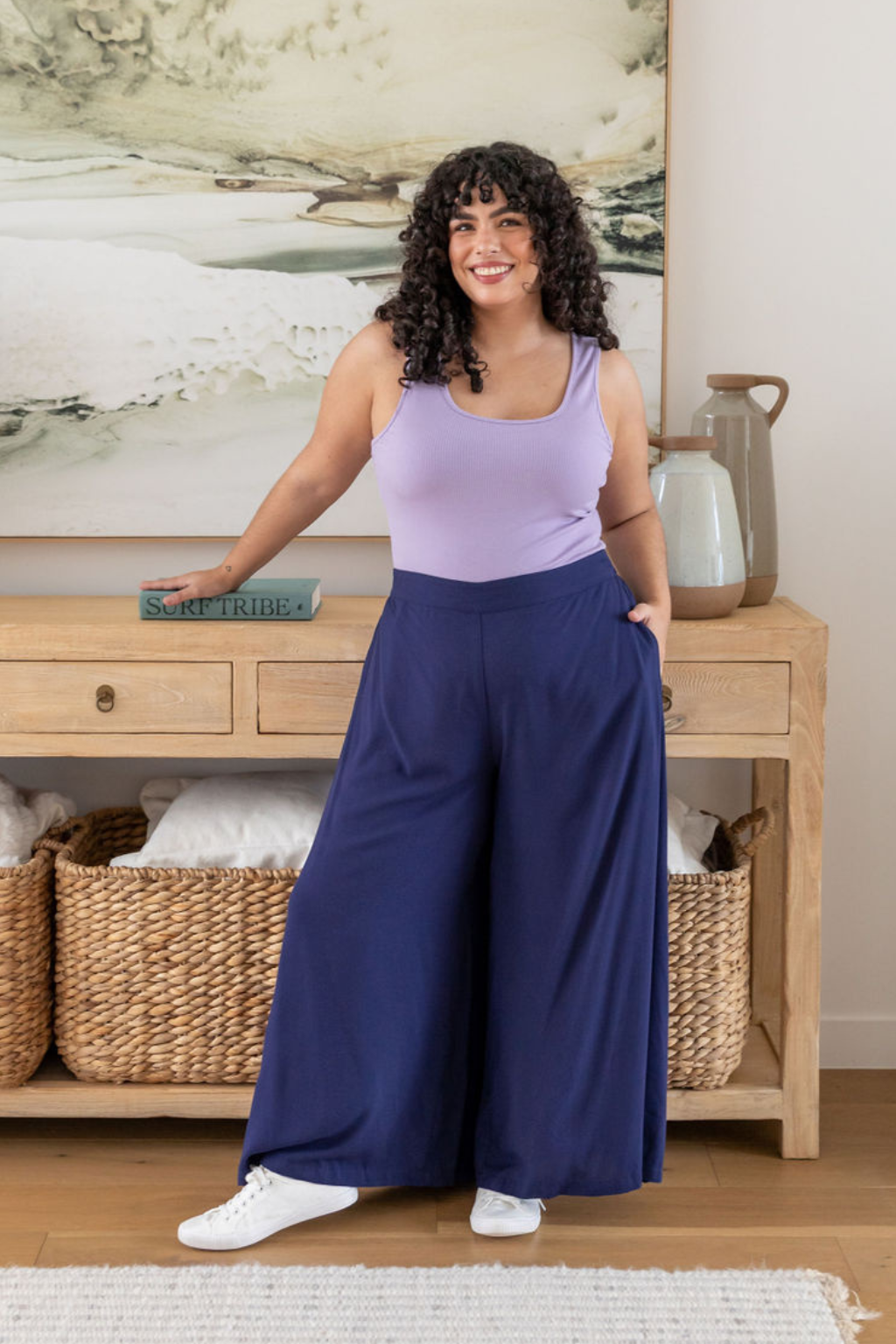 Larsa Pants Petite in Navy