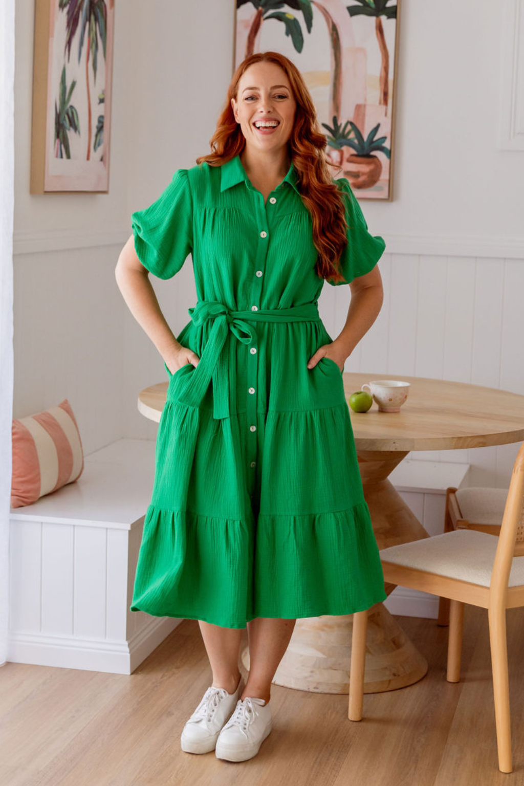 Mali Midi Dress in Green
