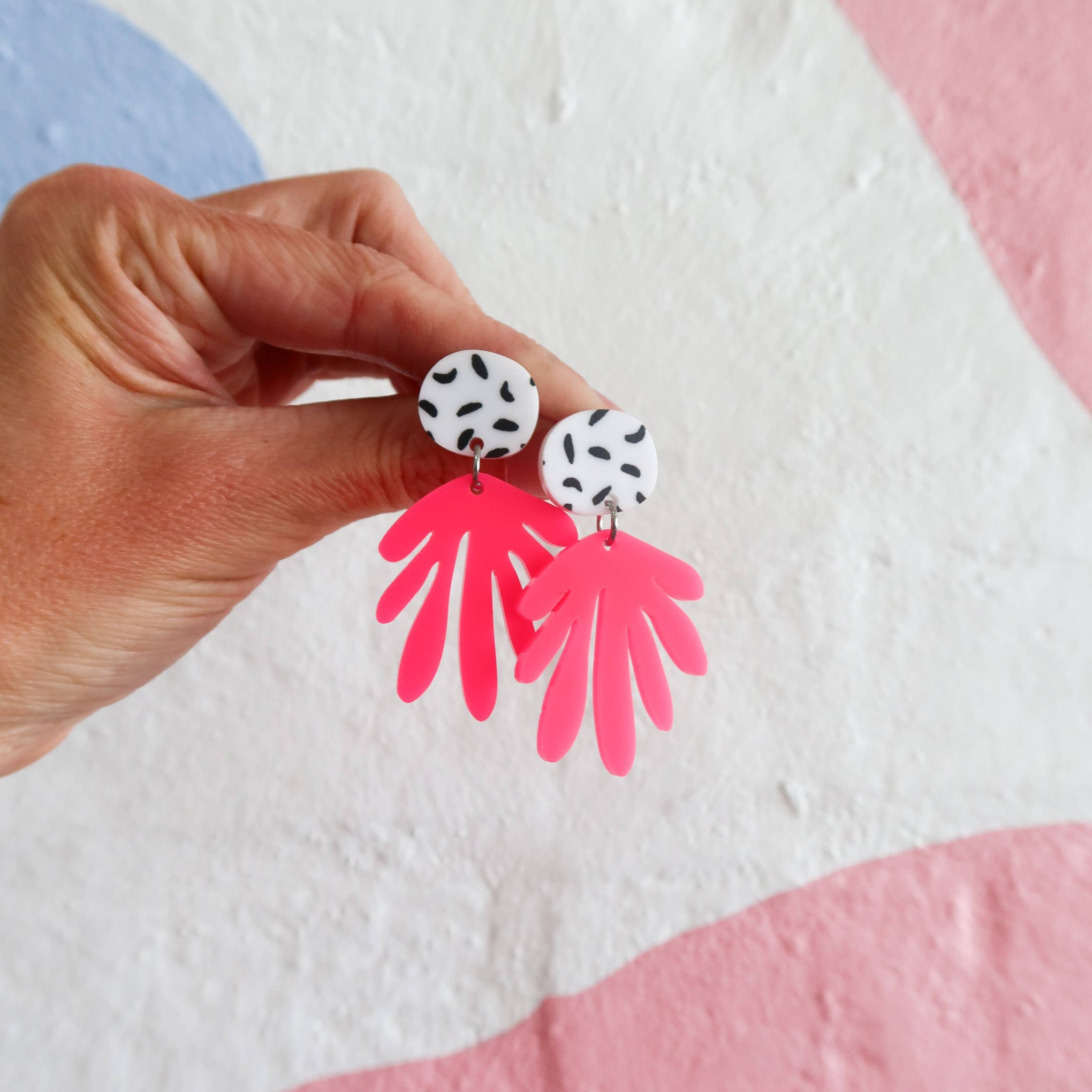 Deanne Hot Pink Dangle Earrings
