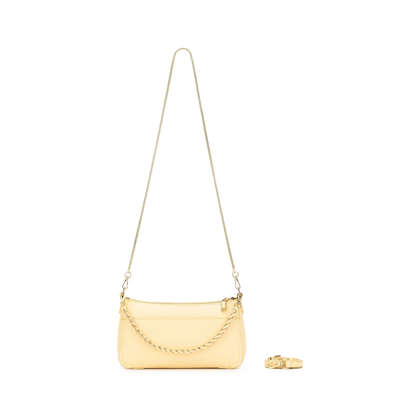 Eloise Yellow Chiffon Crossbody Bag by Black Caviar