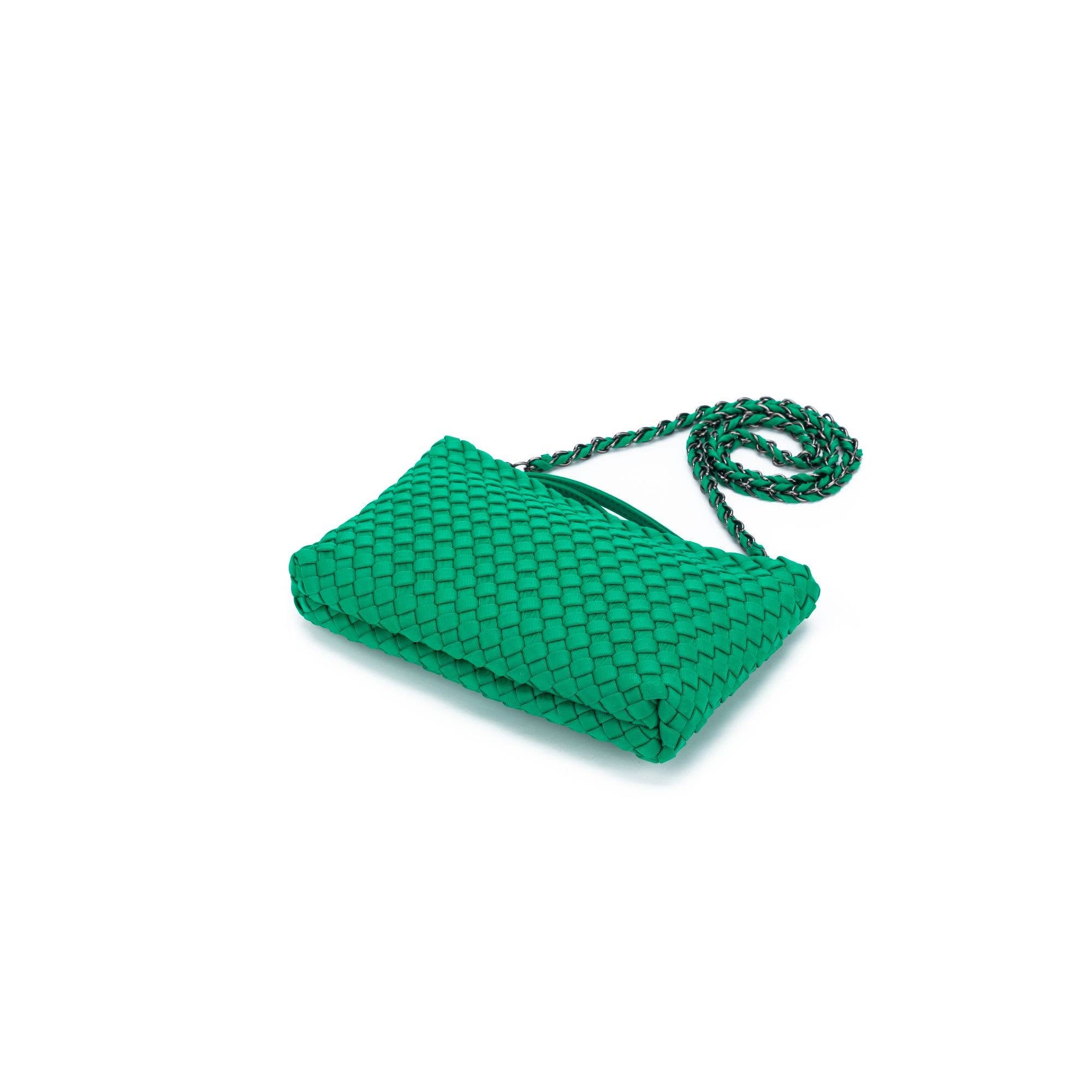 Aria Green Clutch Crossbody Bag by Black Caviar