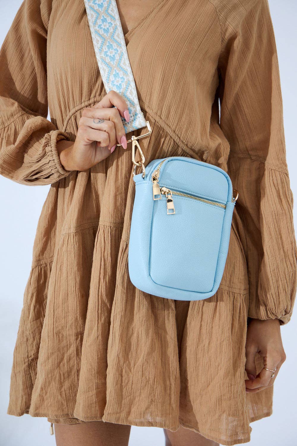 Palm Springs Phone Bag - Light Blue