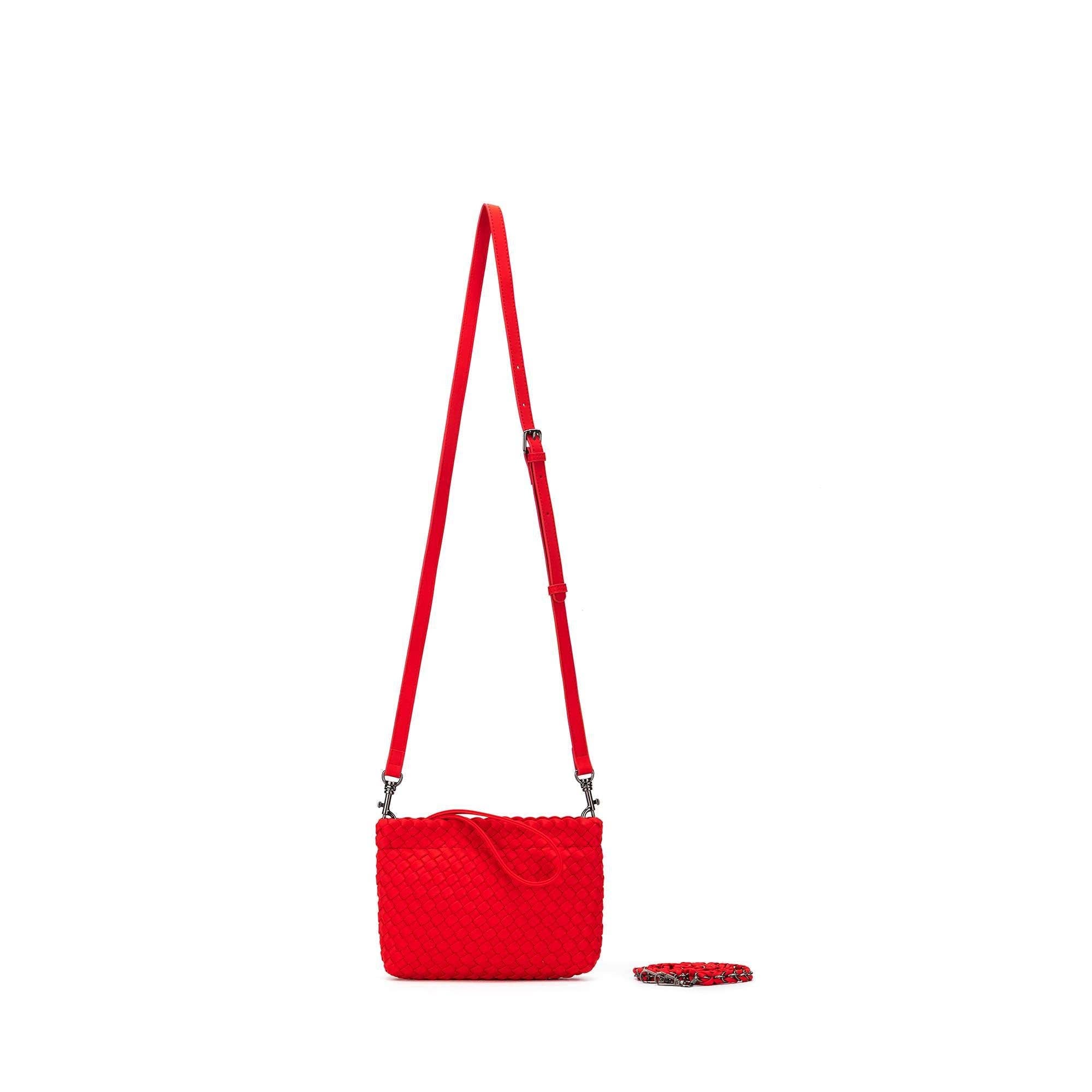Aria Red Clutch Crossbody Bag by Black Caviar