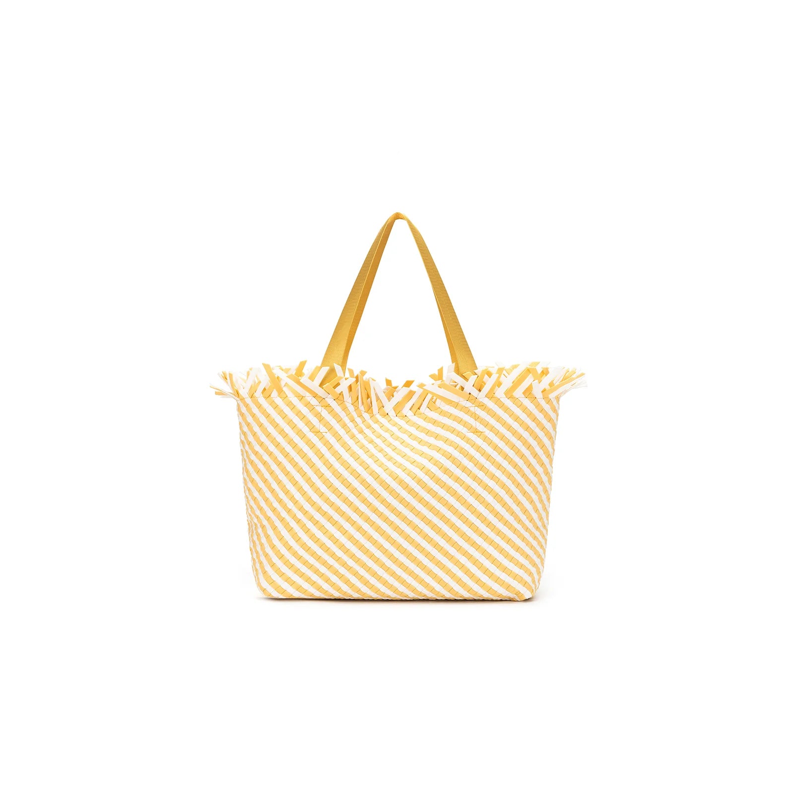 Bahama Yellow Large 2 Piece Woven Tote Bag by Black Caviar