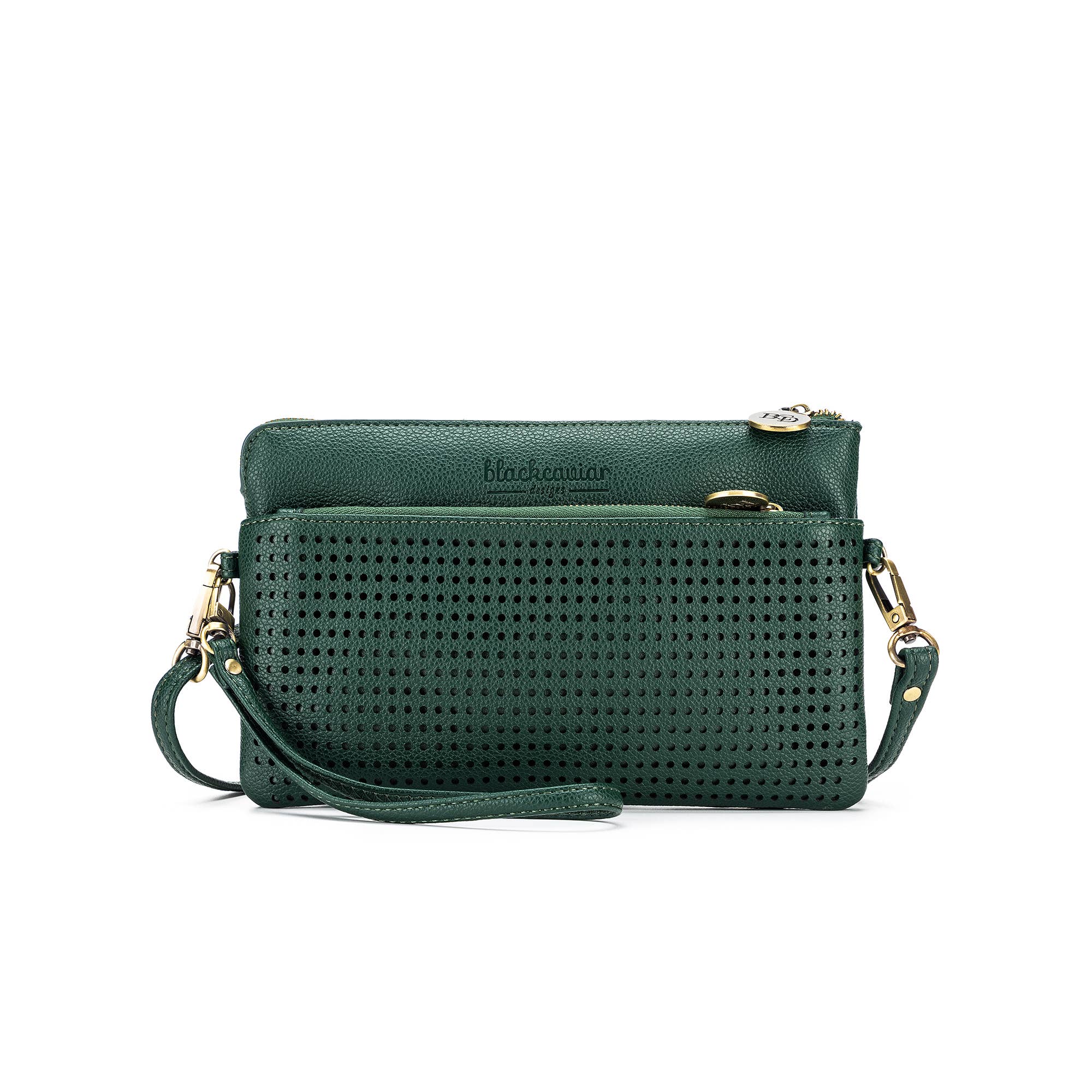 Nina Deep Green Crossbody/Clutch Bag by Black Caviar