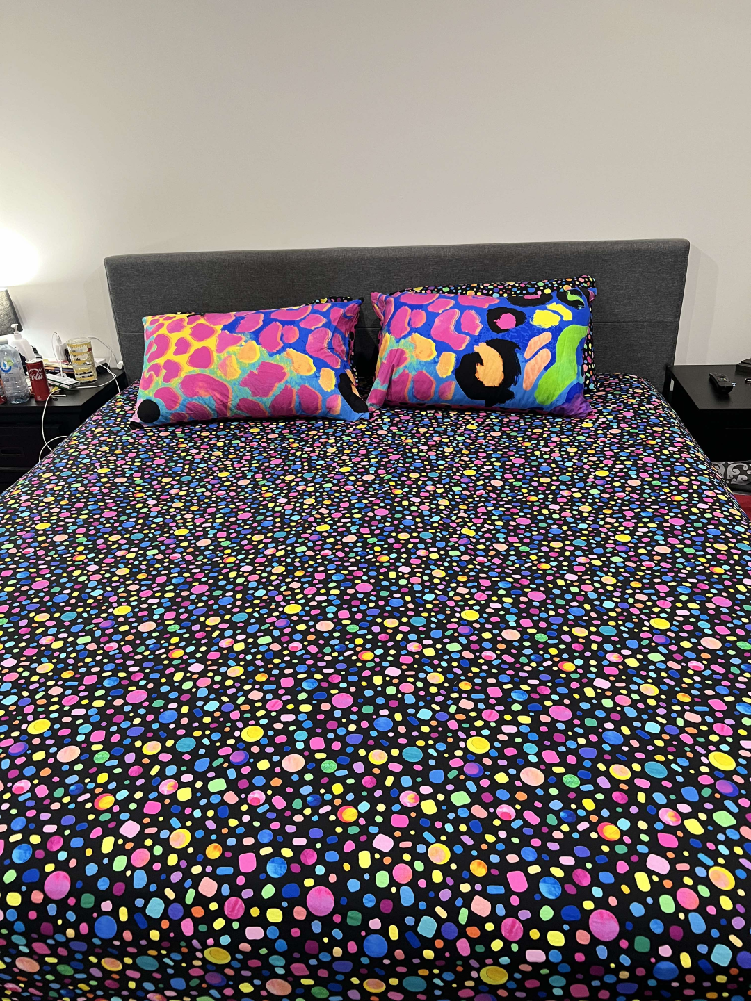 Sleep Bright Black Pebble Sheet Set by Kasey Rainbow