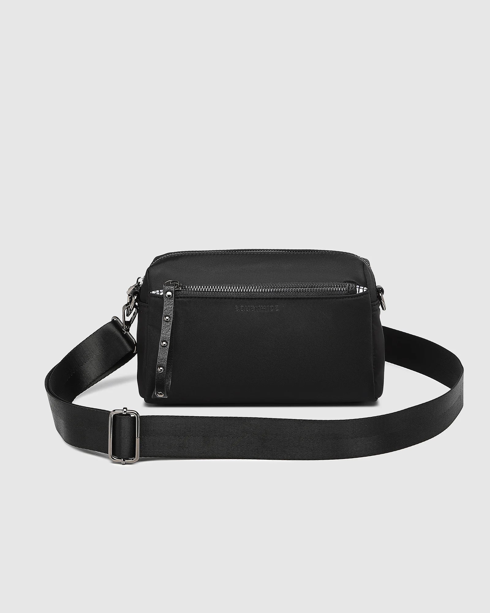 Rowie Nylon Crossbody Bag - Black by Louenhide