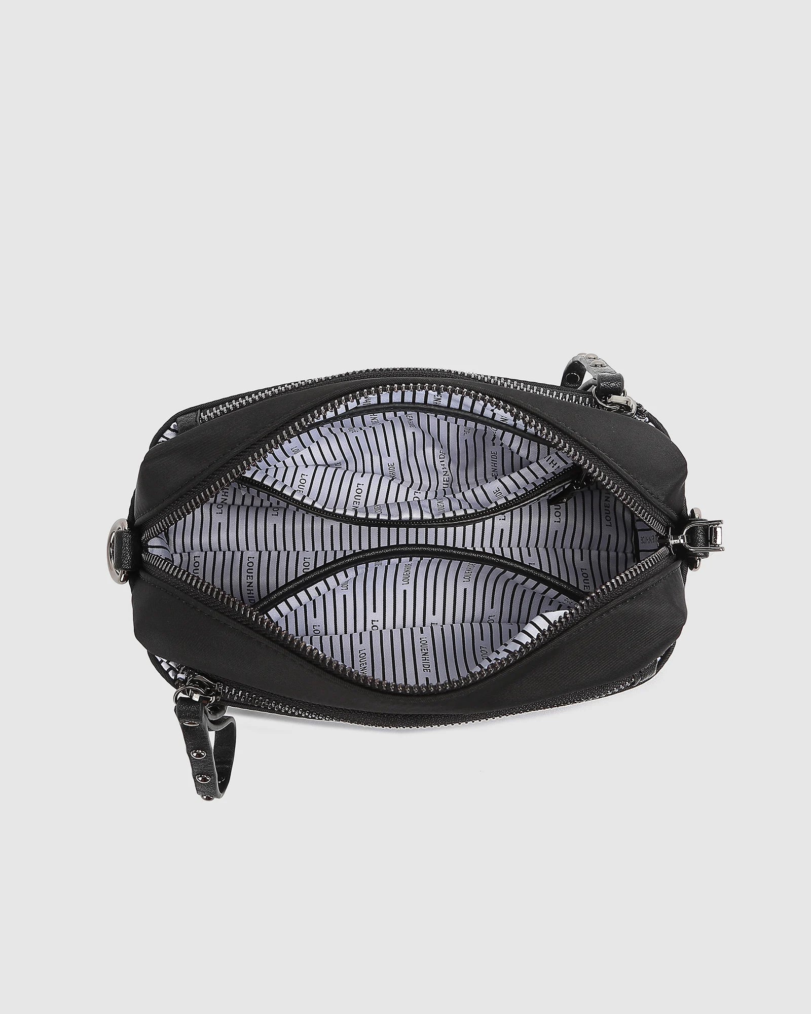 Rowie Nylon Crossbody Bag - Black by Louenhide