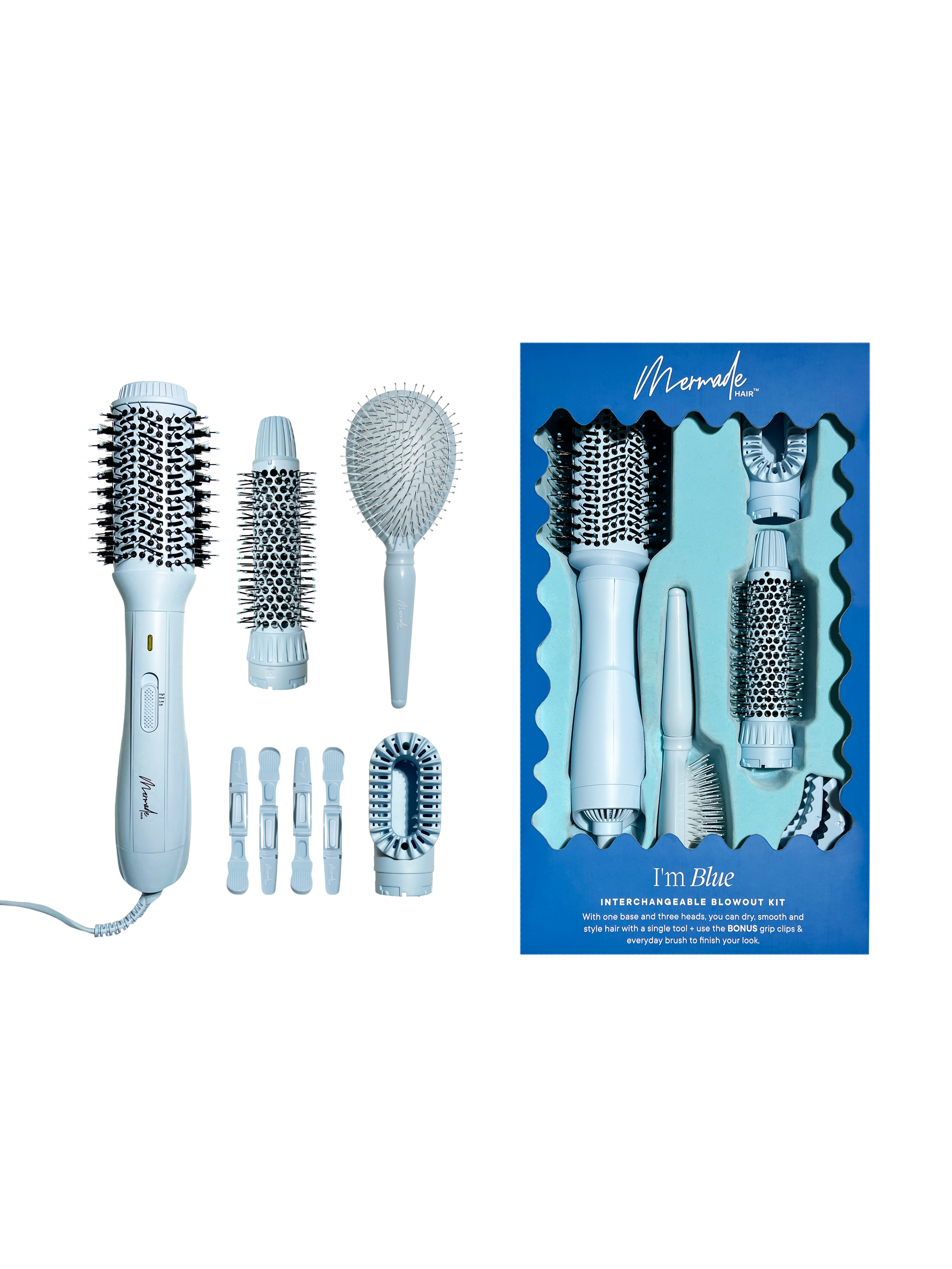 Mermade Hair Interchangeable Blowout Kit - I'm Blue