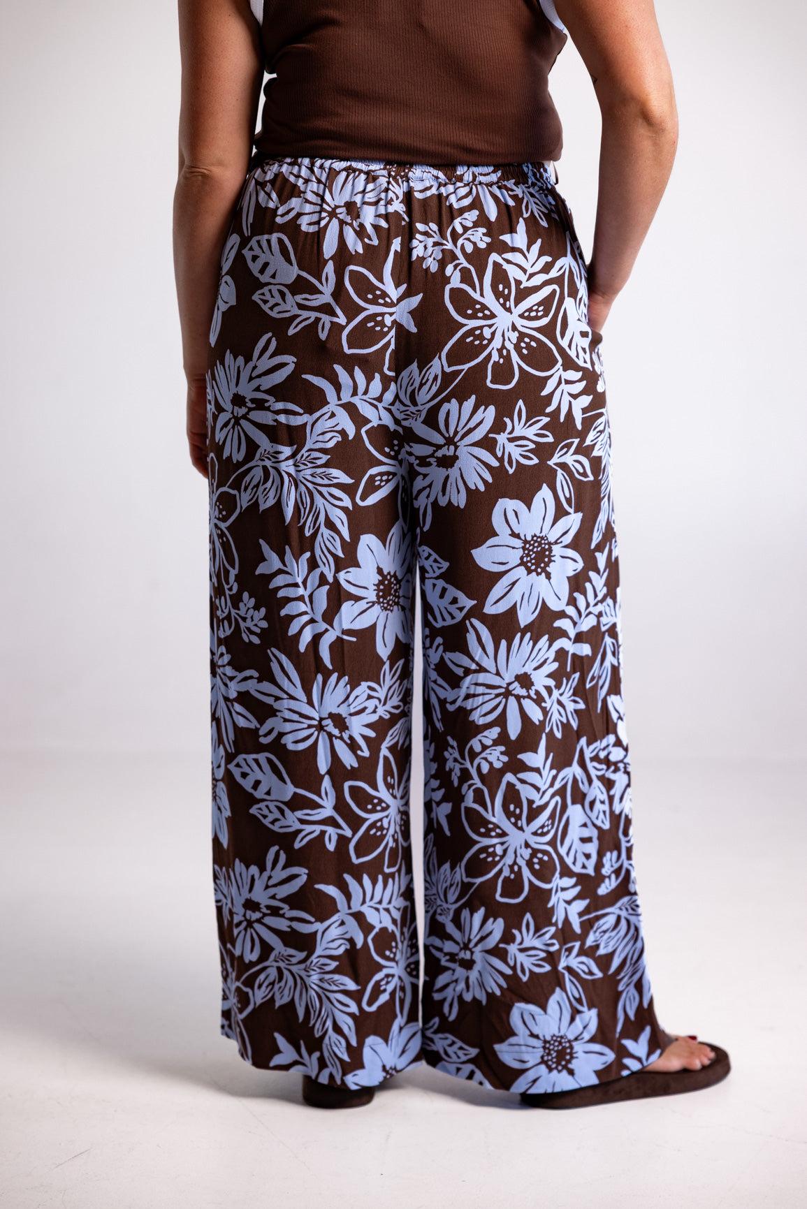 Gina Pants in in Blue Lani Chocolate