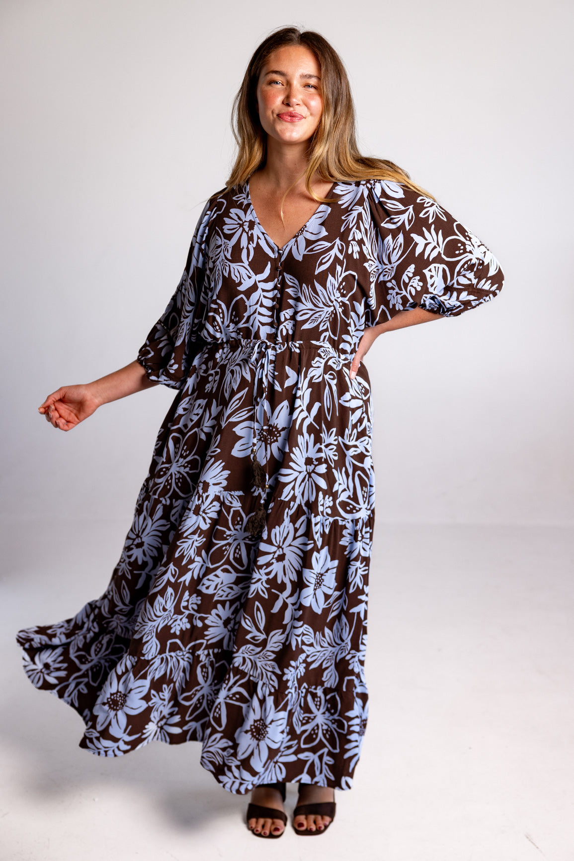 Brown & Blue Lani Chocolate Proud Poppy Clothing Brown & Blue Lani Chocolate Proud Poppy Clothing