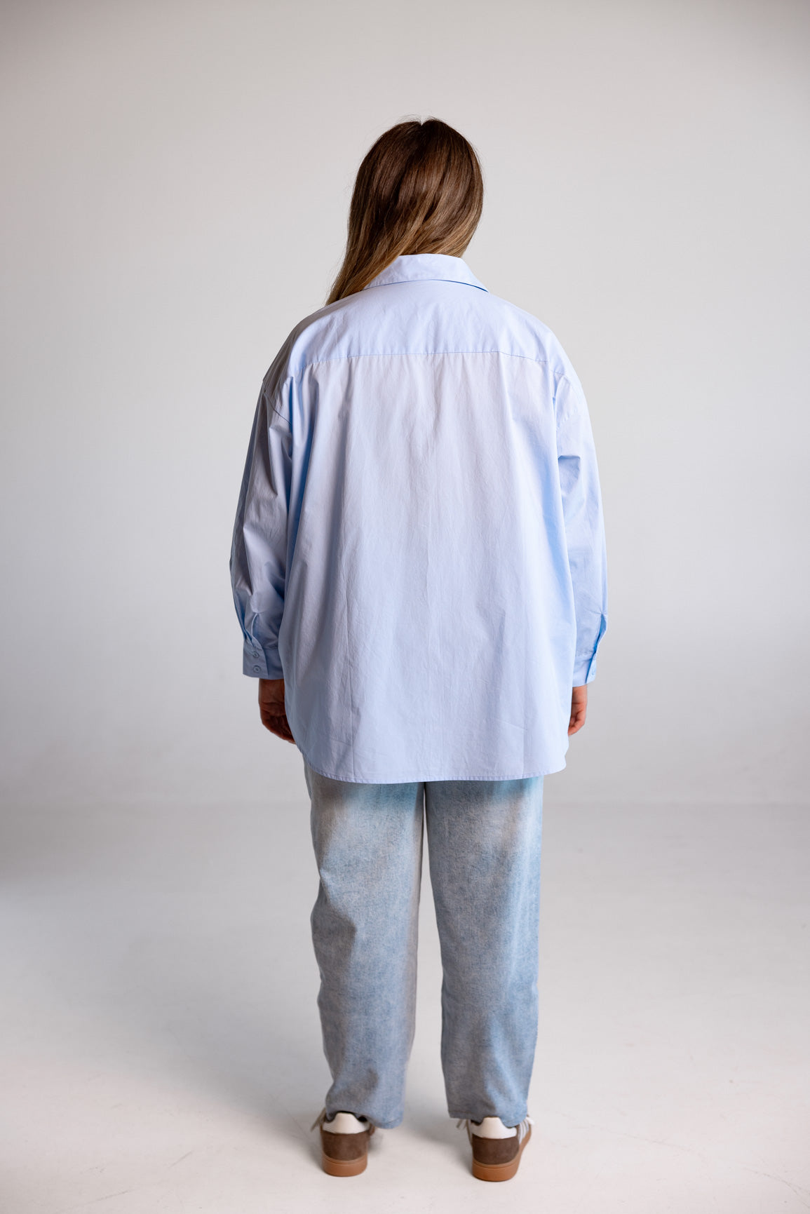 Lula Oversized Shirt in Baby Blue