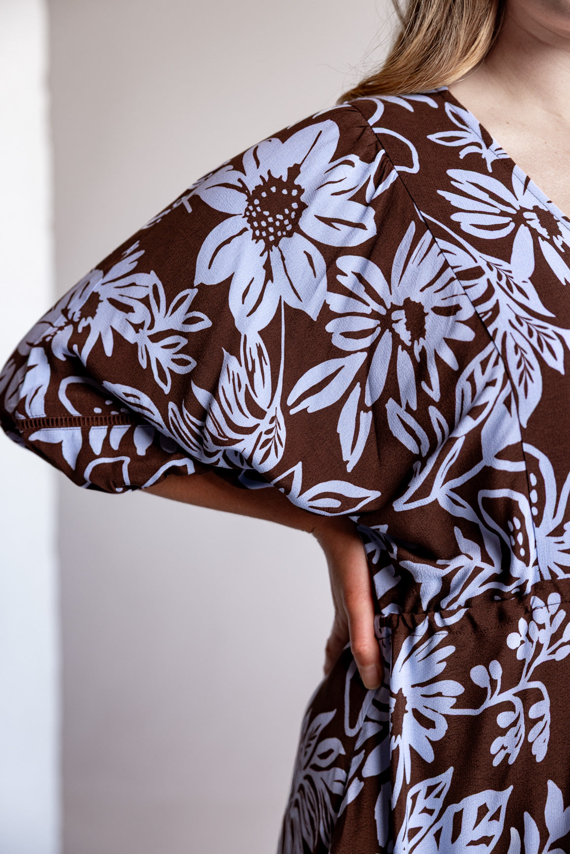 Addison Maxi Dress in Blue Lani Chocolate