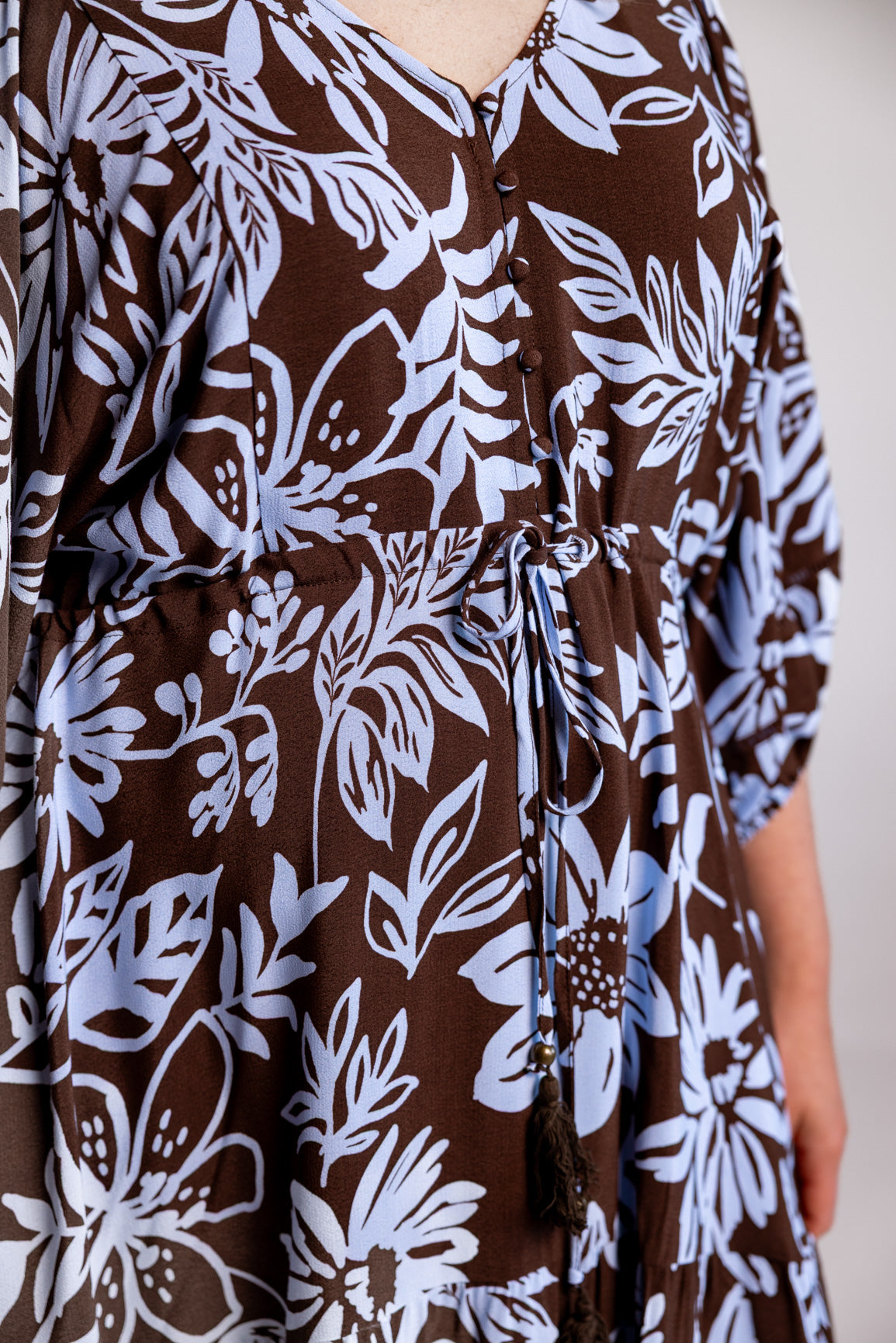 Addison Maxi Dress in Blue Lani Chocolate