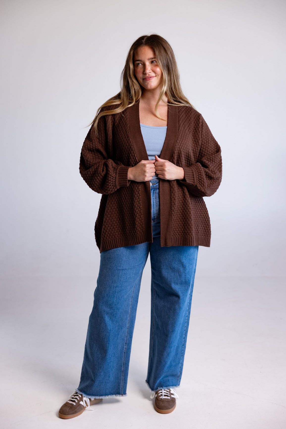Marbelle Knit Cardigan in Chocolate