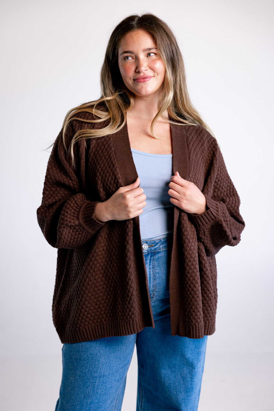 Marbelle Knit Cardigan in Chocolate