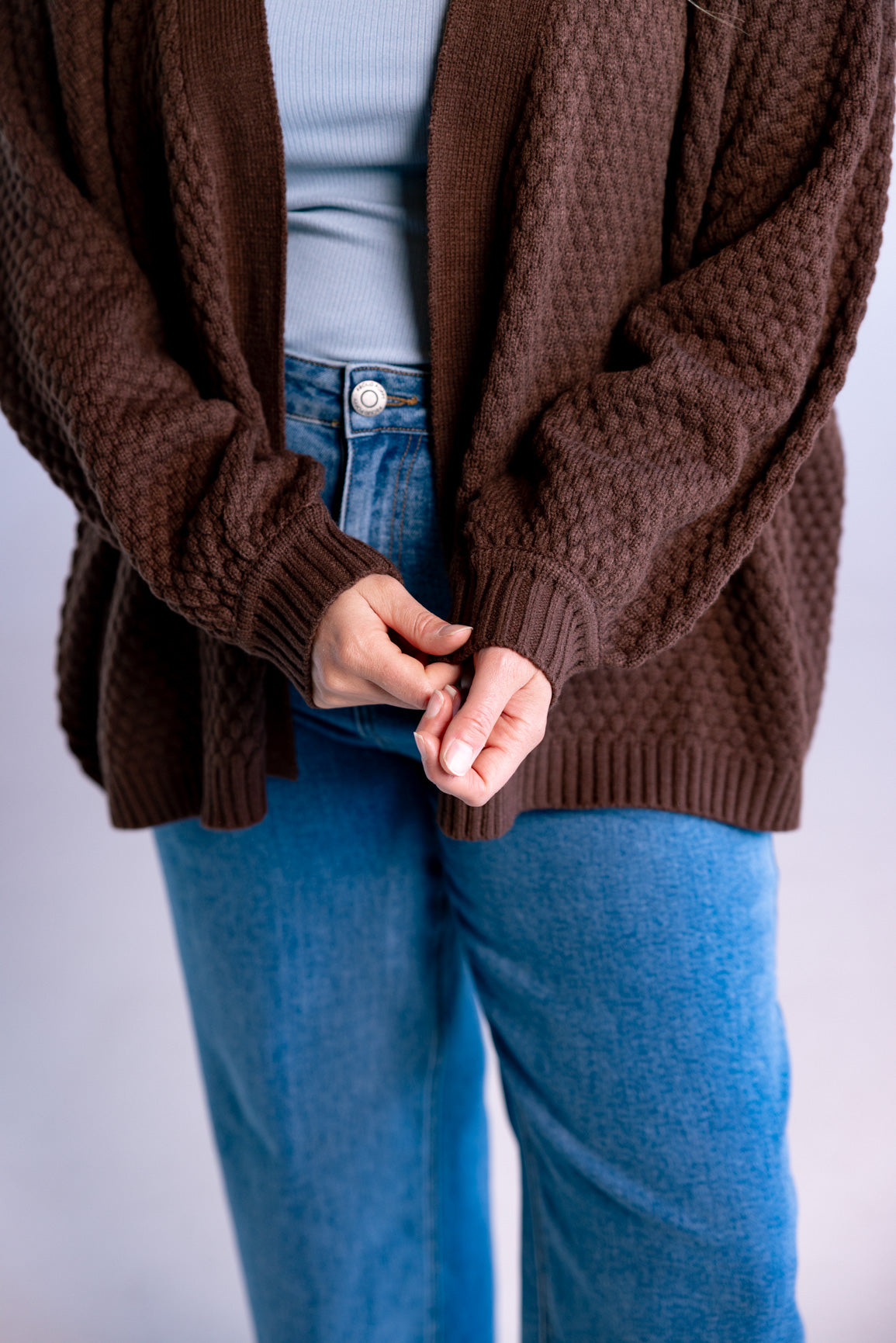 Marbelle Knit Cardigan in Chocolate