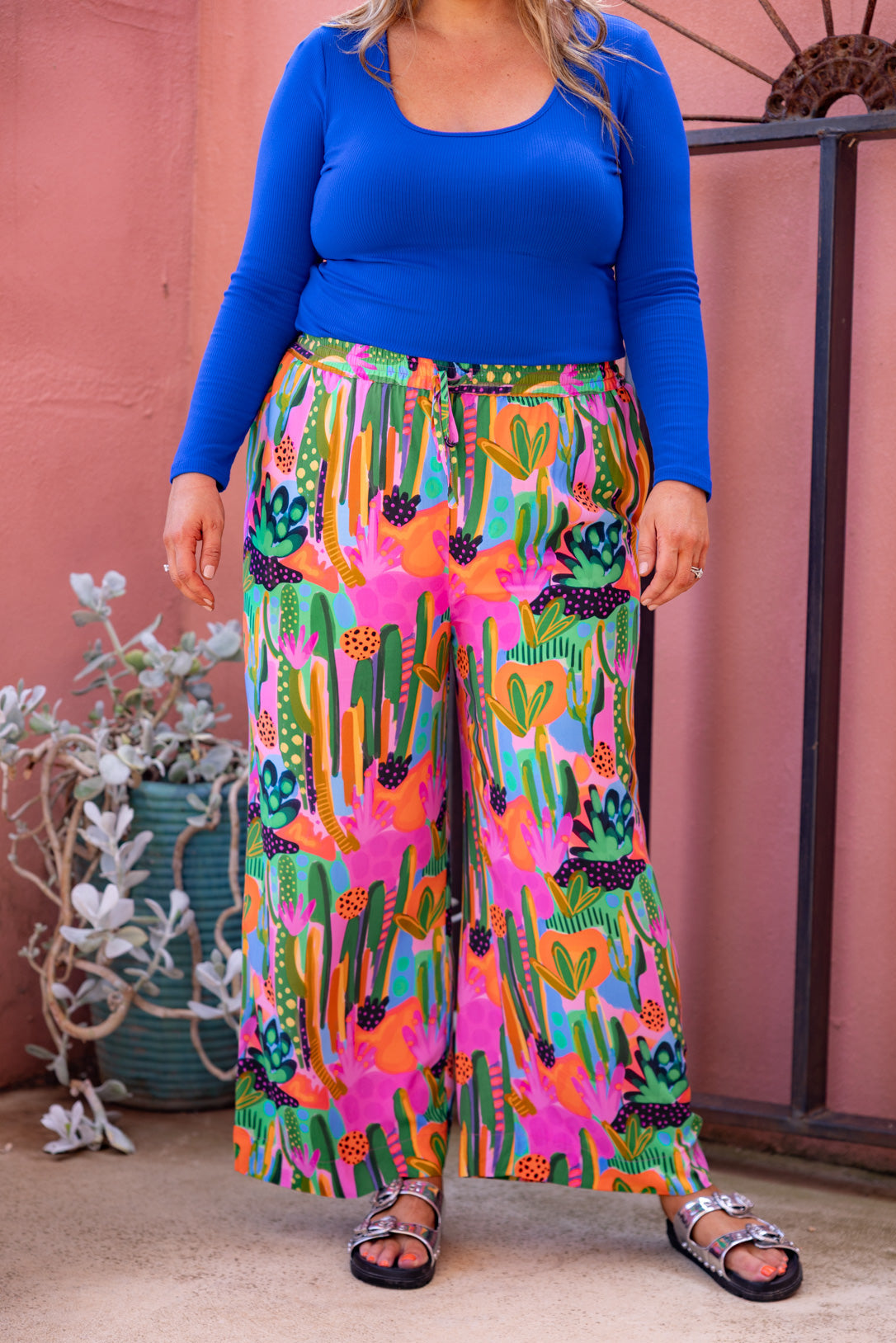 Gina Pant in Neon Cactus Country by Deb McNaughton