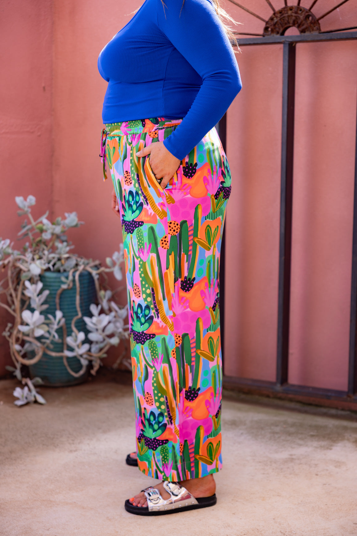 Gina Pant in Neon Cactus Country by Deb McNaughton
