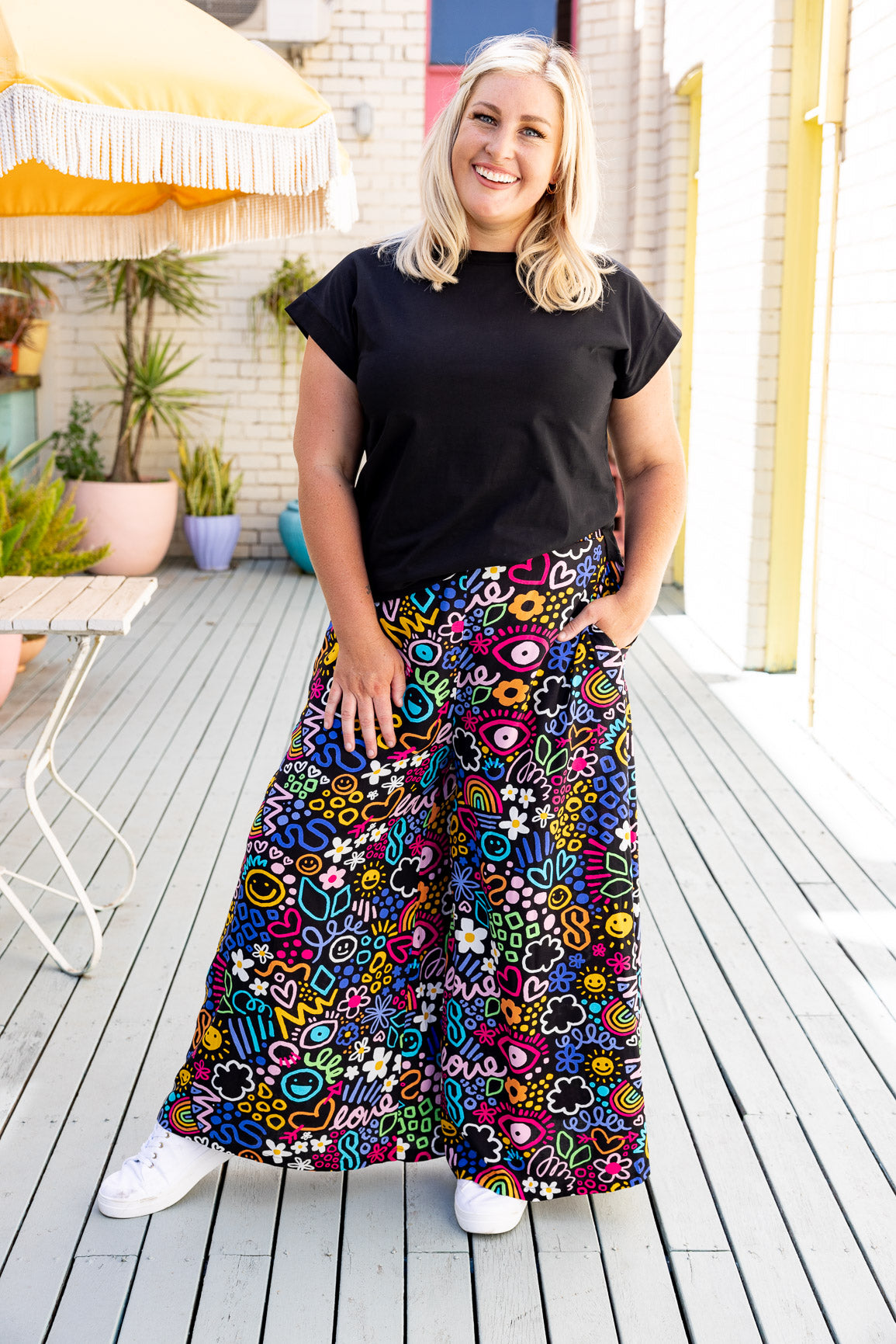 Larsa Wide Leg Pants in Teenage Dream by Kasey Rainbow