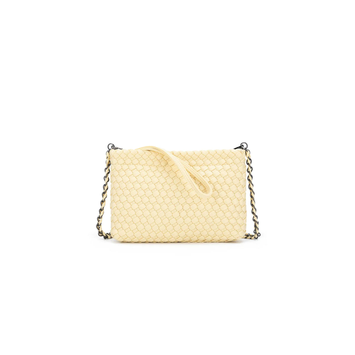 Aria Lemon Clutch Crossbody Bag by Black Caviar