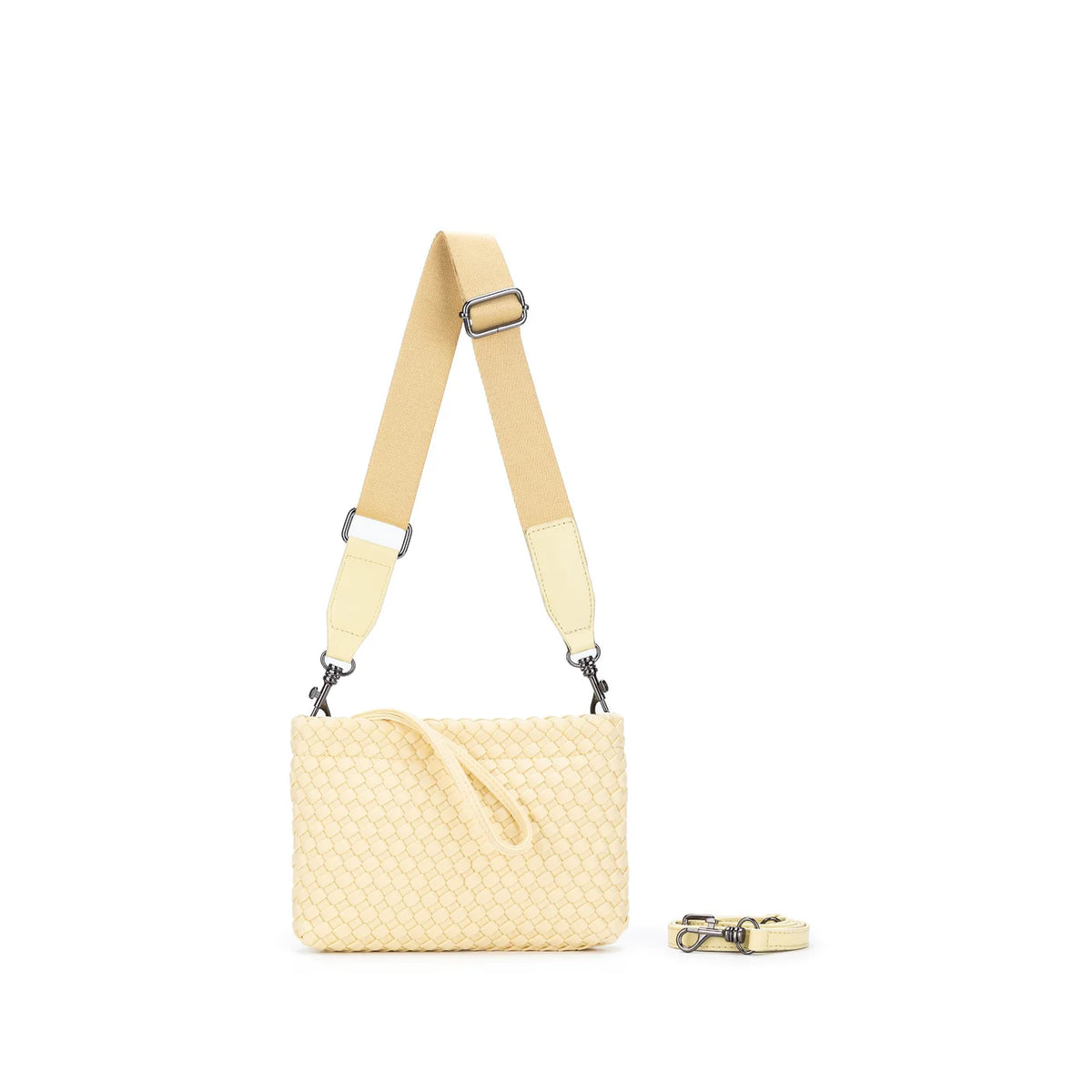 Aria Lemon Clutch Crossbody Bag by Black Caviar