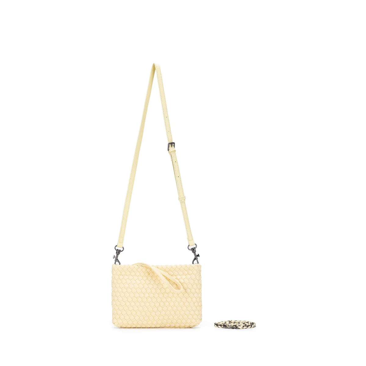 Aria Lemon Clutch Crossbody Bag by Black Caviar