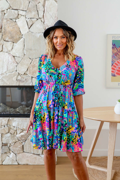 Nova Dress in Kasey Rainbow Electric Leopard – Proud Poppy Clothing