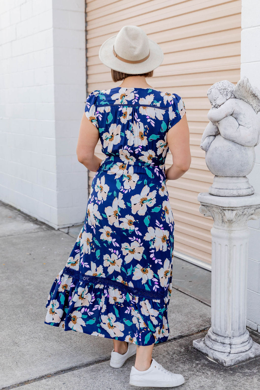 Milly Navy Floral Maxi Dress